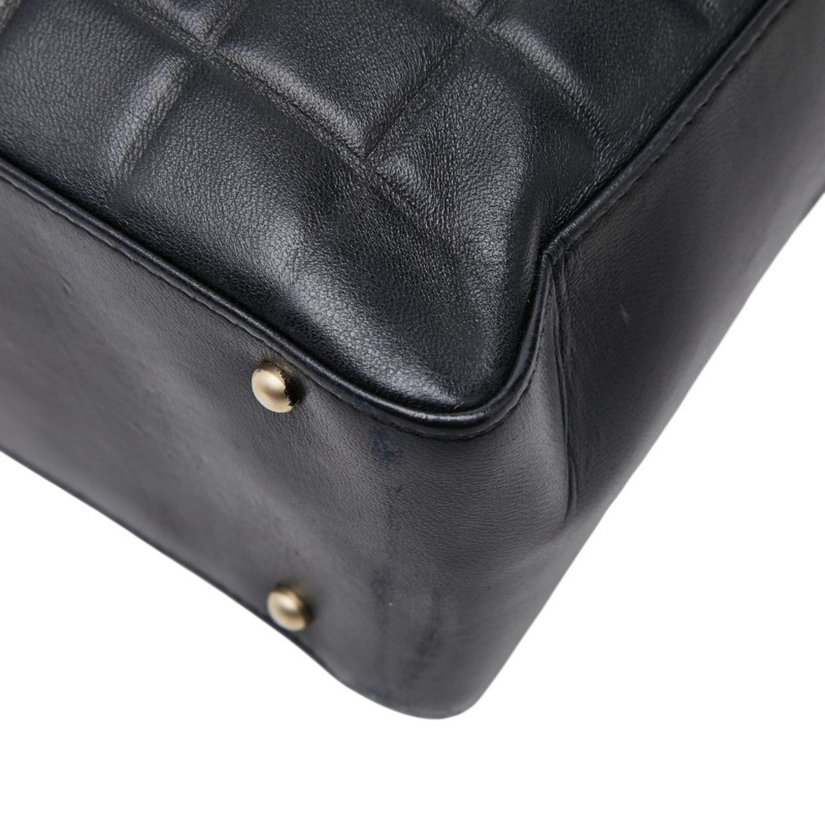 Chanel Black Leather Shoulder Bag Tote Bag (Pre-Owned)