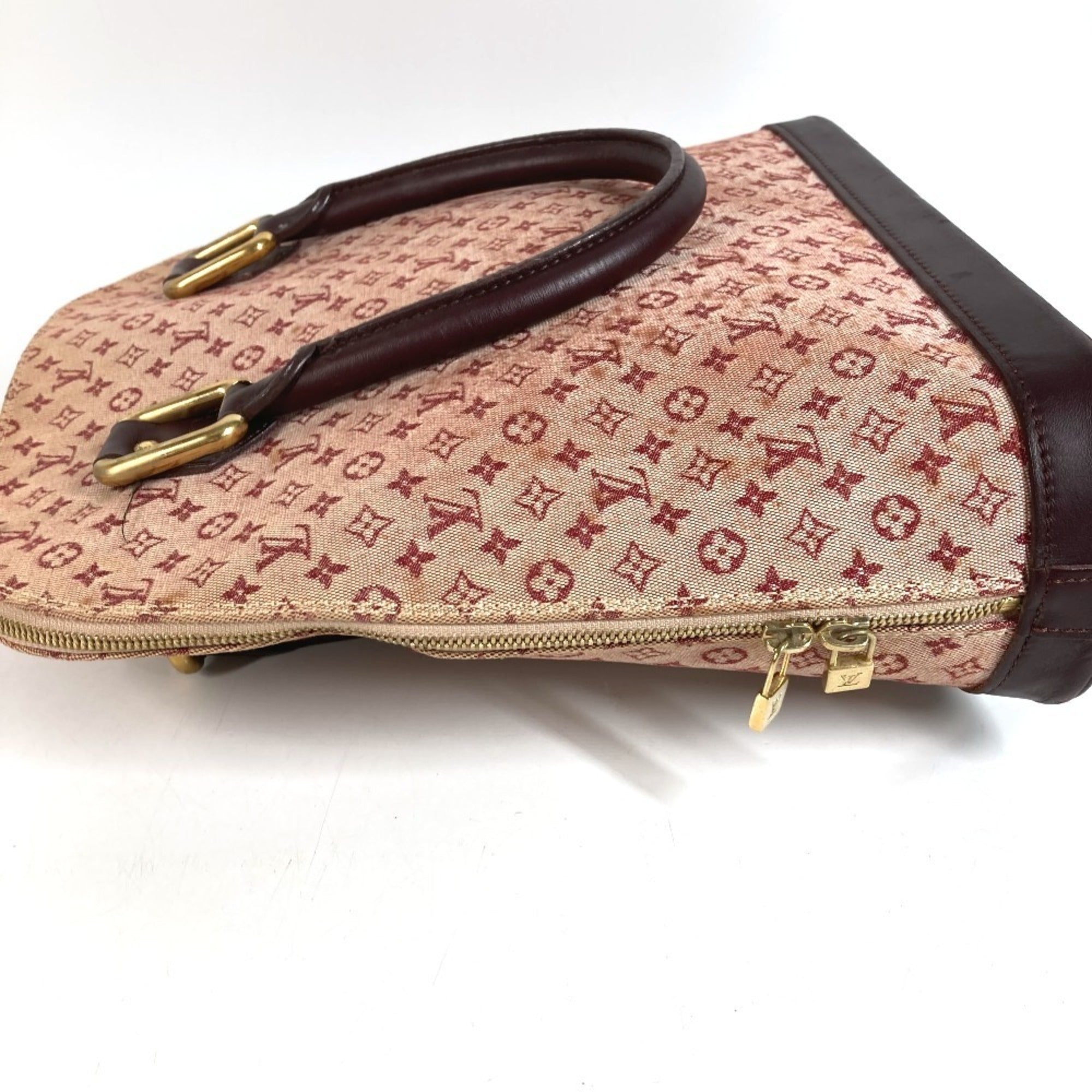 Louis Vuitton Cerise Red Color Monogram Mini Handbag Tote Bag (Pre-Owned)