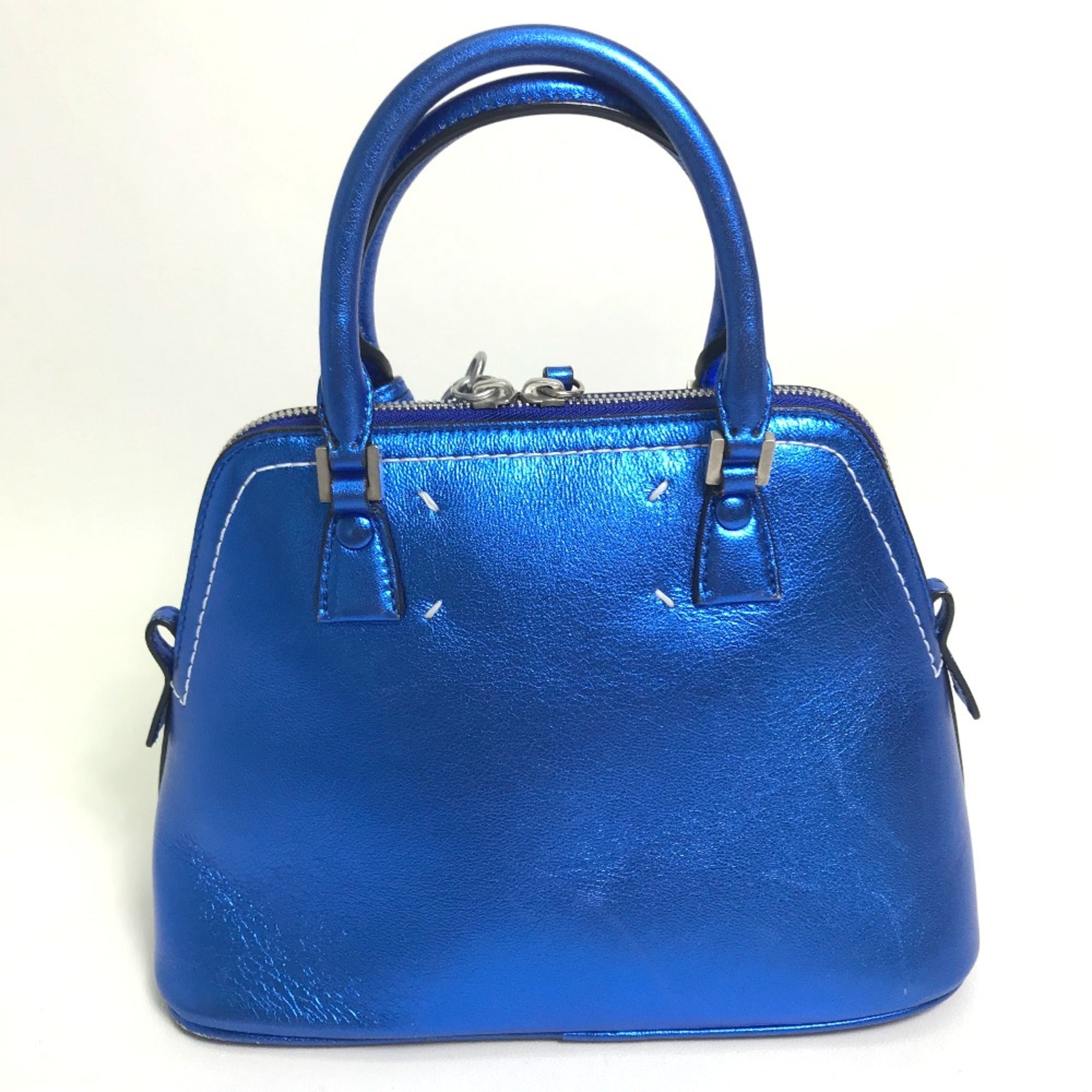 Maison Margiela Blue Leather Shoulder Bag (Pre-Owned)
