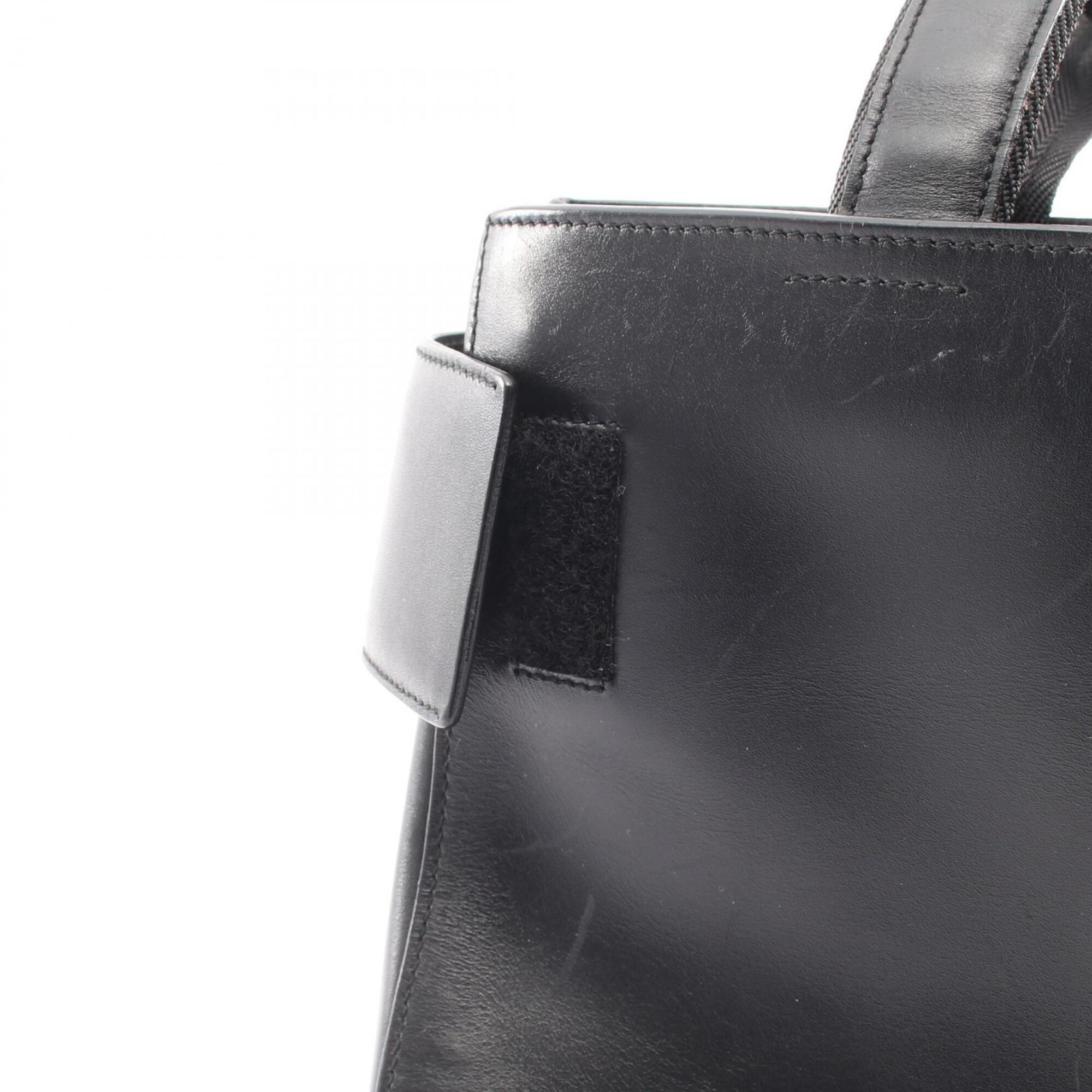 Prada Black Leather Handbag Tote Bag (Pre-Owned)