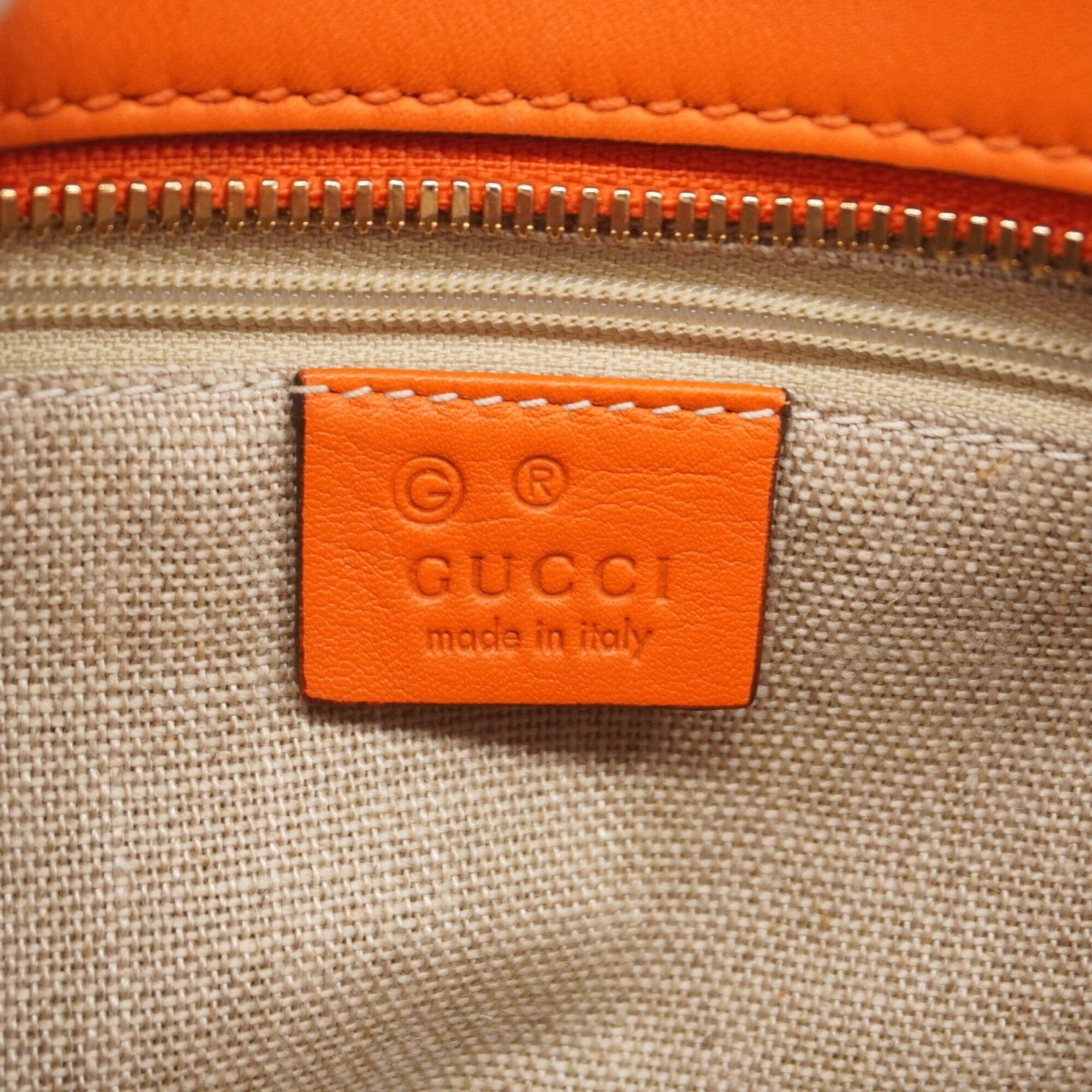 Gucci Orange Leather Handbag (Pre-Owned)