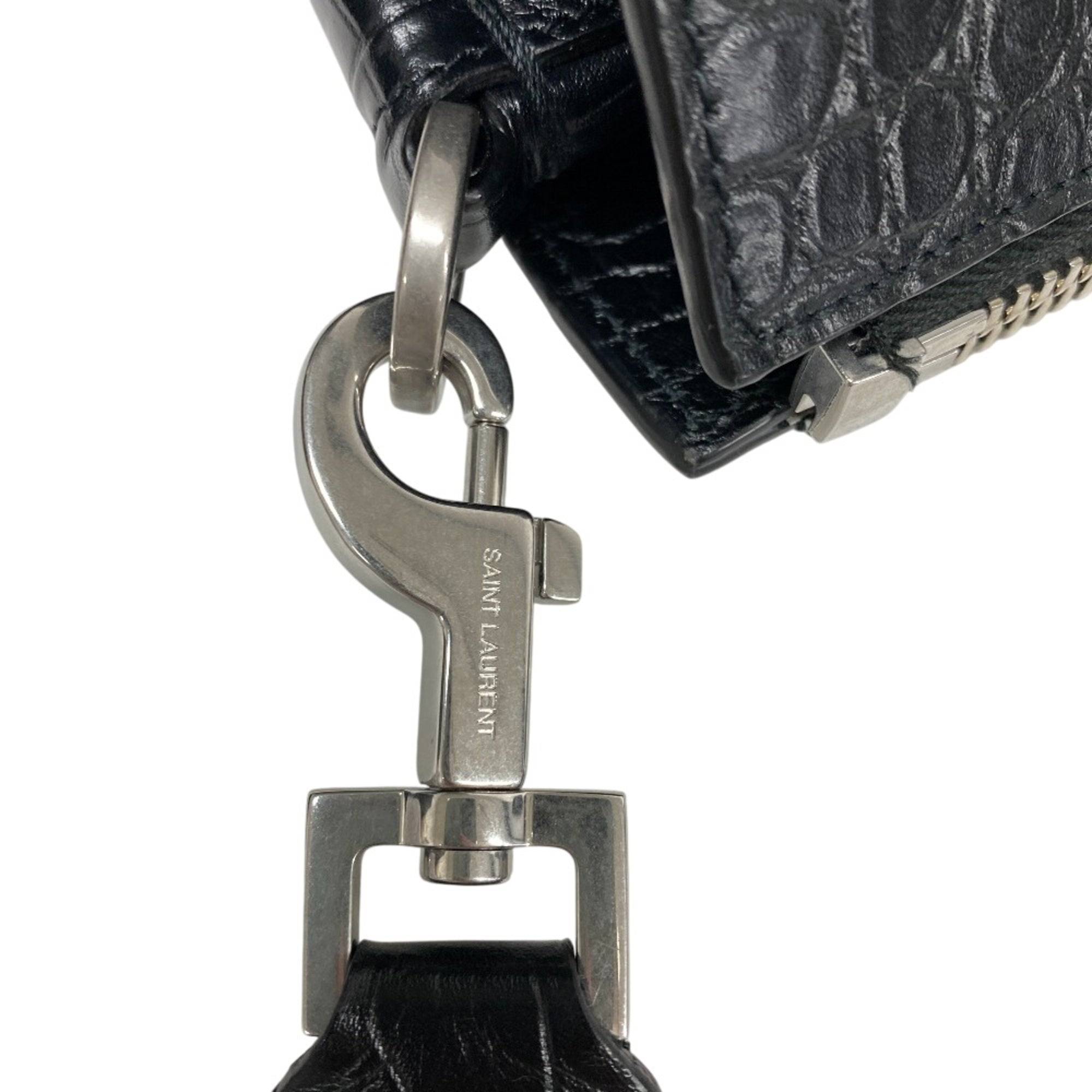 Yves Saint Laurent Black Leather Handbag Shoulder Bag (Pre-Owned)