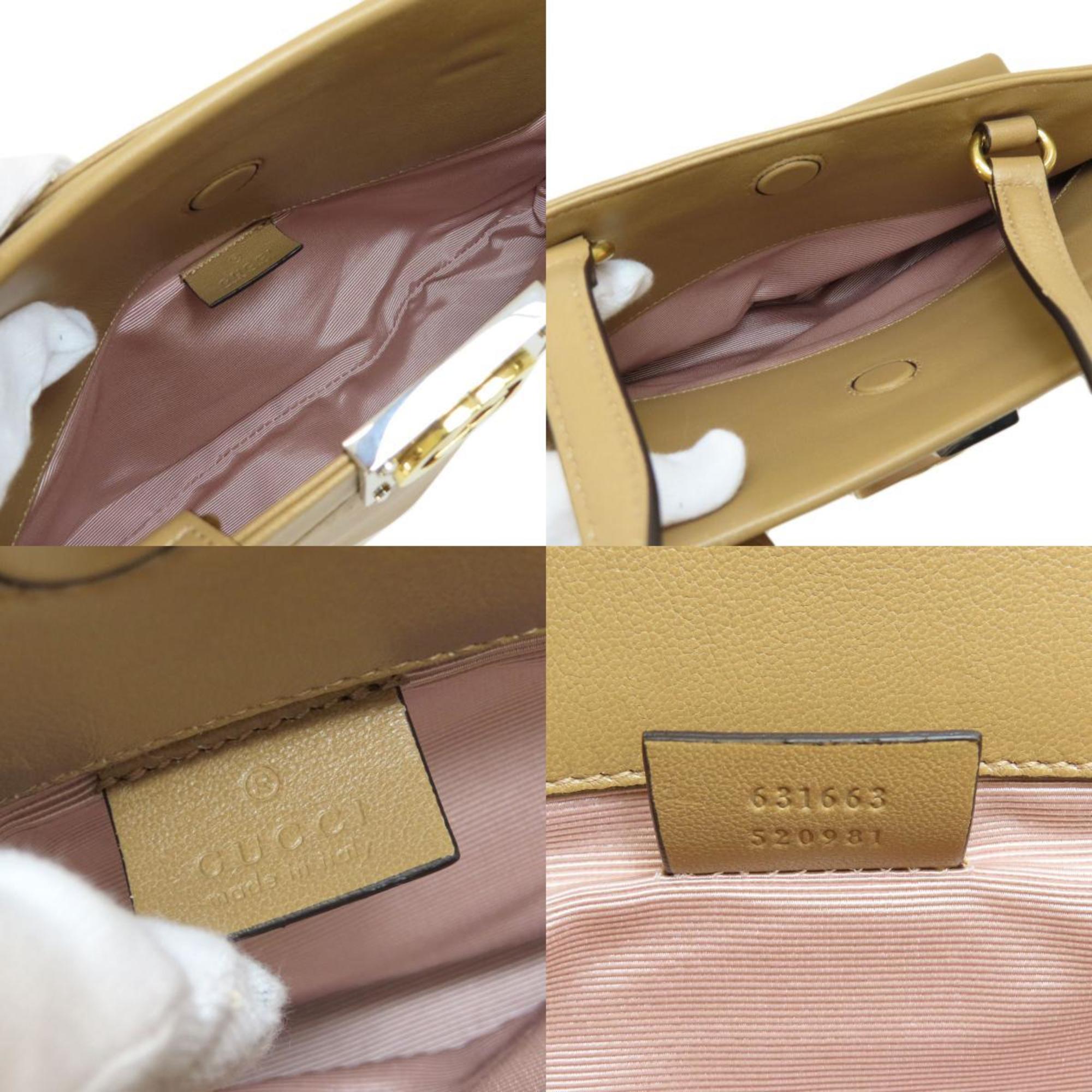 Gucci Beige Leather Handbag (Pre-Owned)