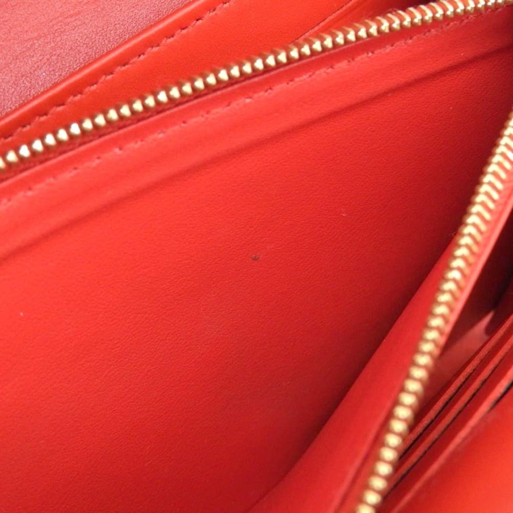 Louis Vuitton Brown Coquelicots Red Color Pvc Leather Long Wallet (Tri-Fold) (Pre-Owned)