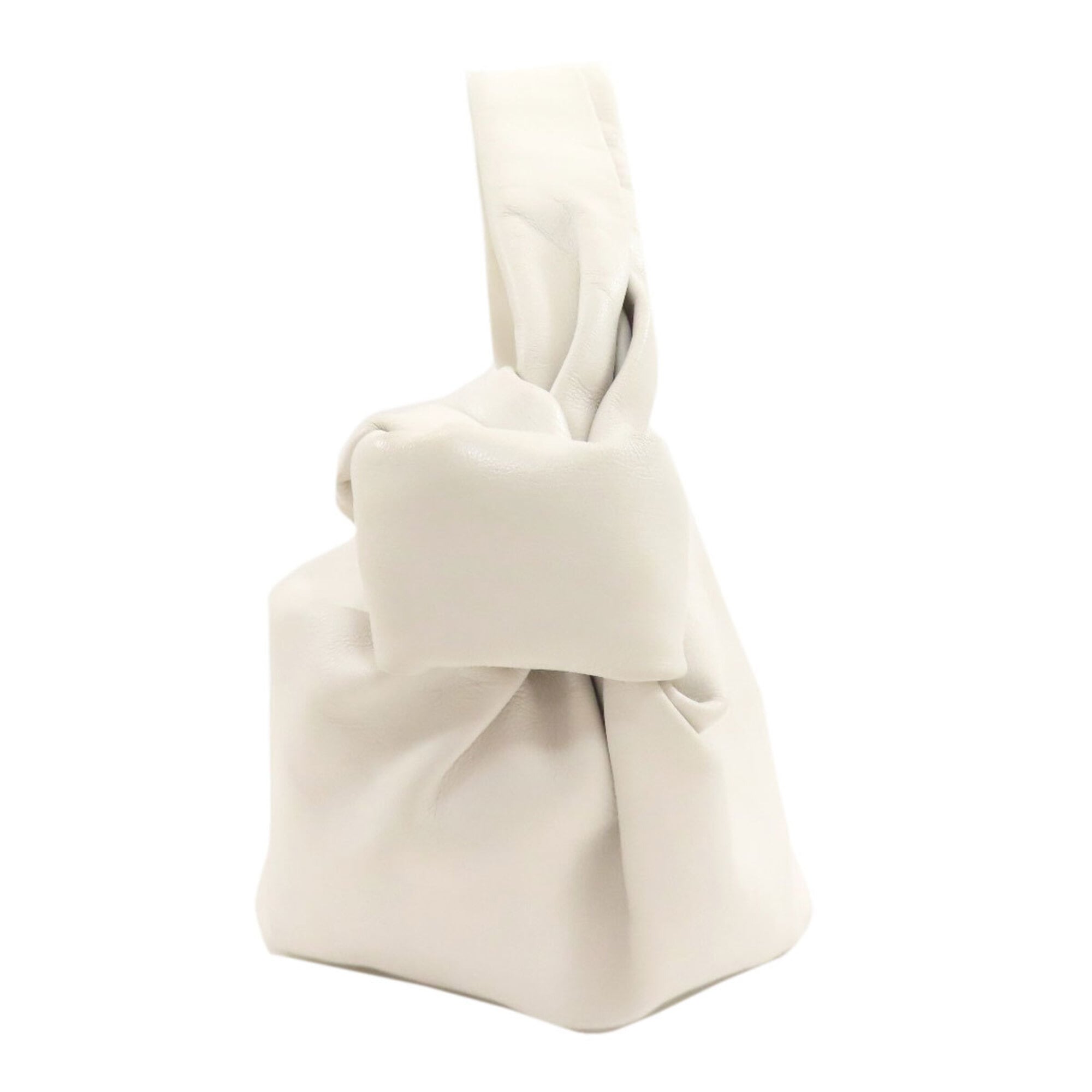 Bottega Veneta White Leather Handbag (Pre-Owned)