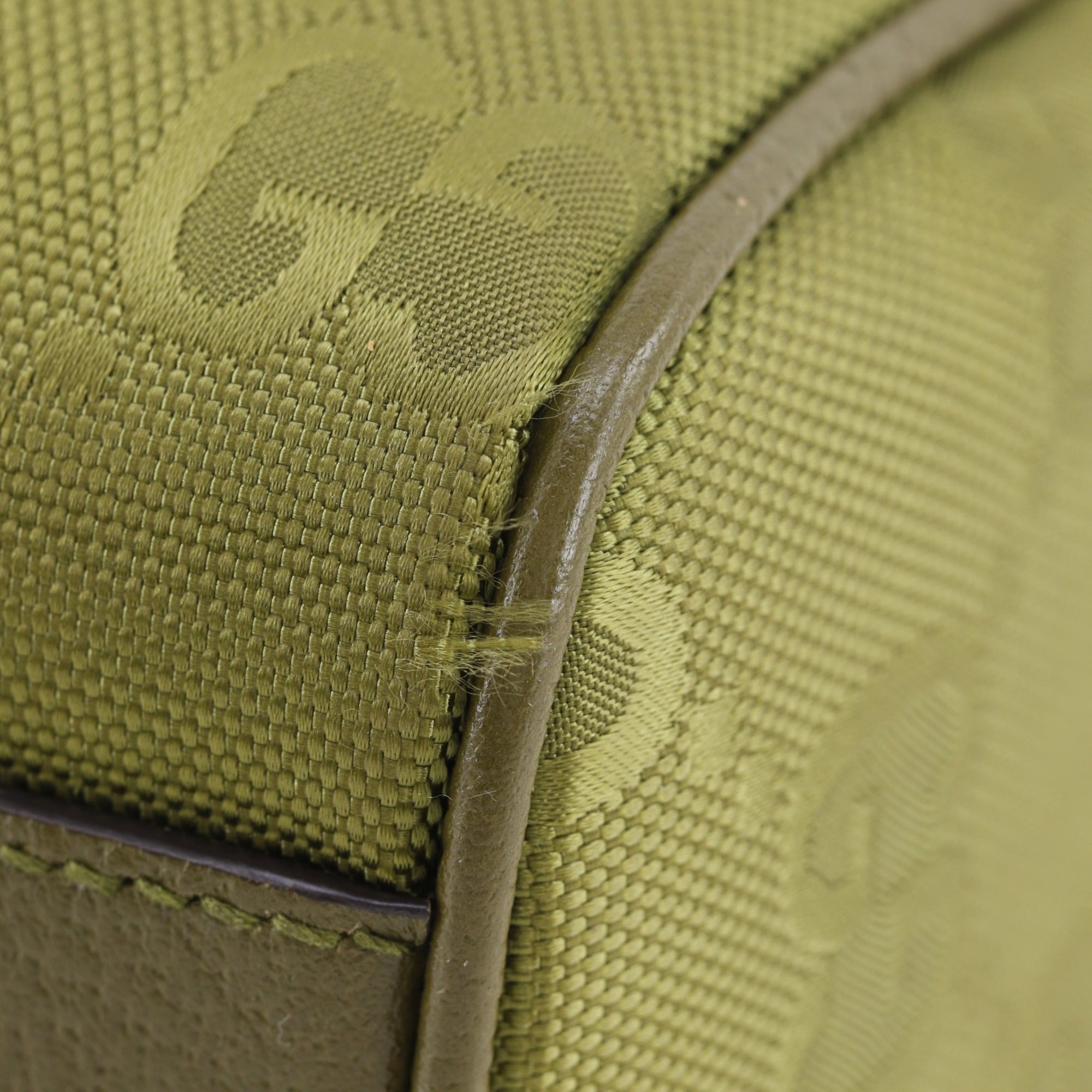 Gucci Green Gg Canvas Handbag Pouch (Pre-Owned)