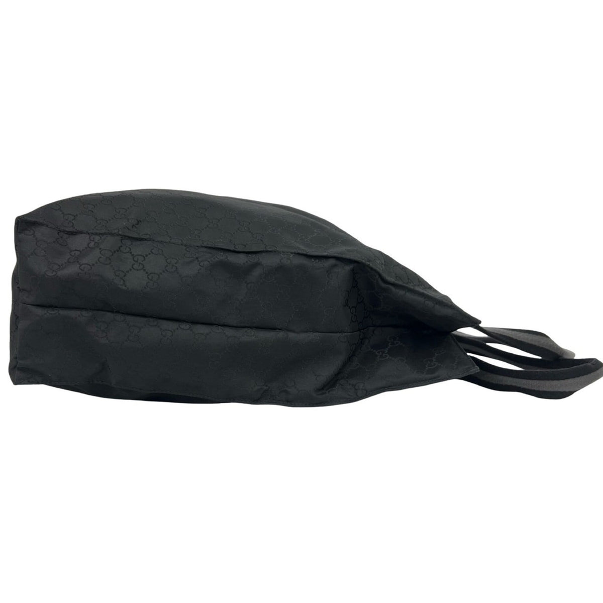 Gucci Black Nylon Leather Handbag Shoulder Bag Tote Bag (Pre-Owned)