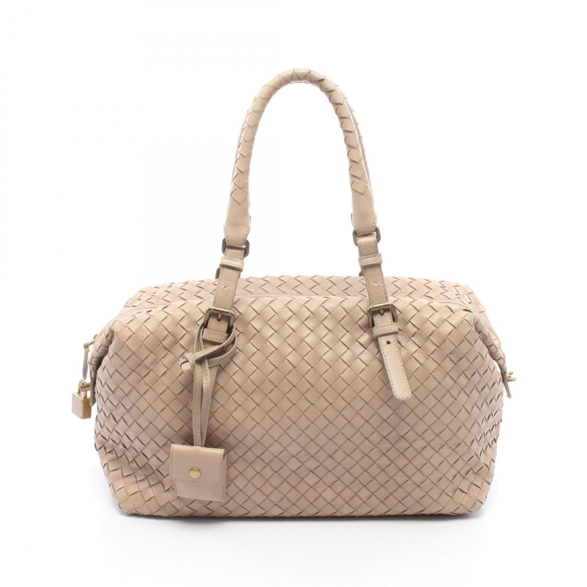 Bottega Veneta Intrecciato Beige Intrecciato Handbag (Pre-Owned)