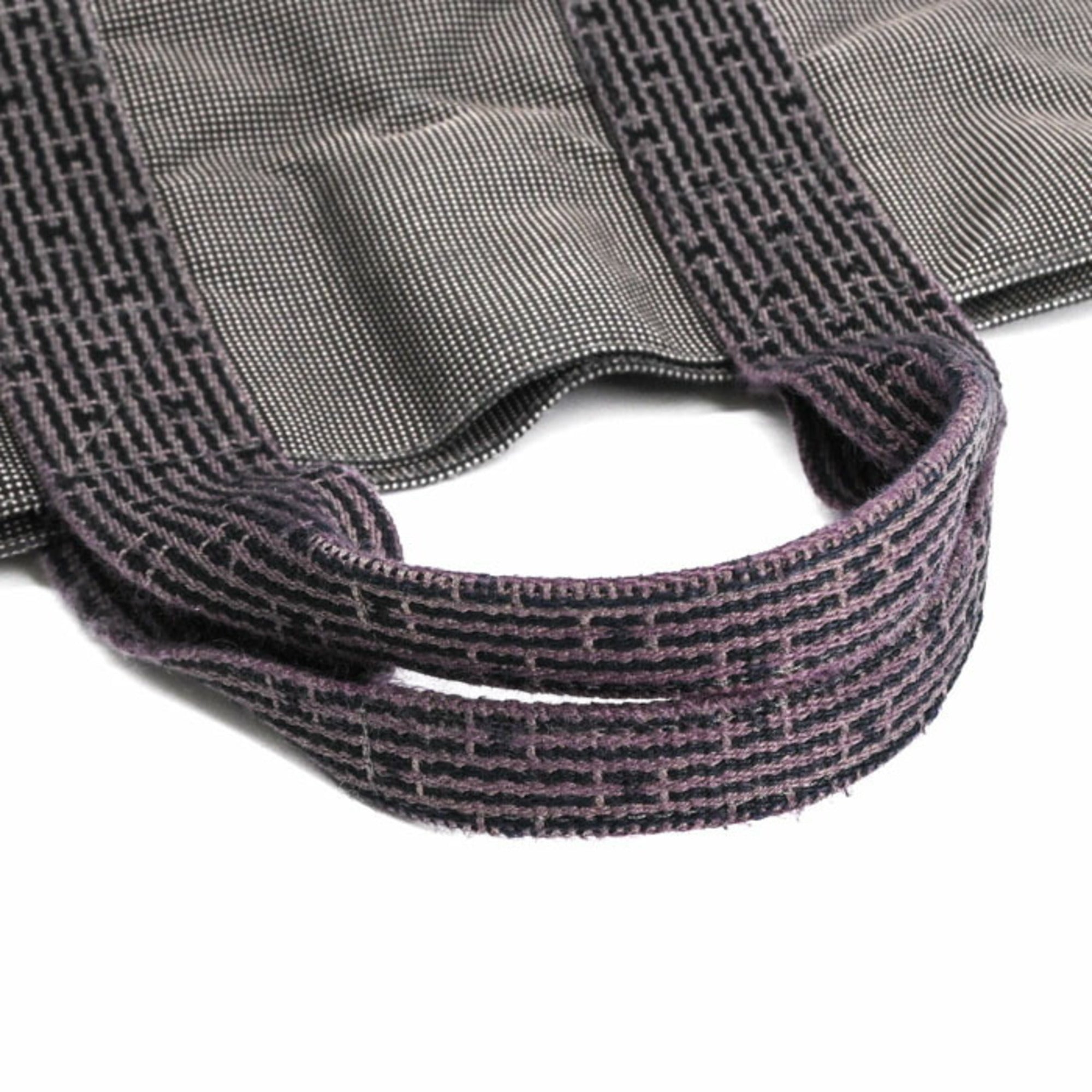 Hermes Gray Canvas Tote Bag (Pre-Owned)