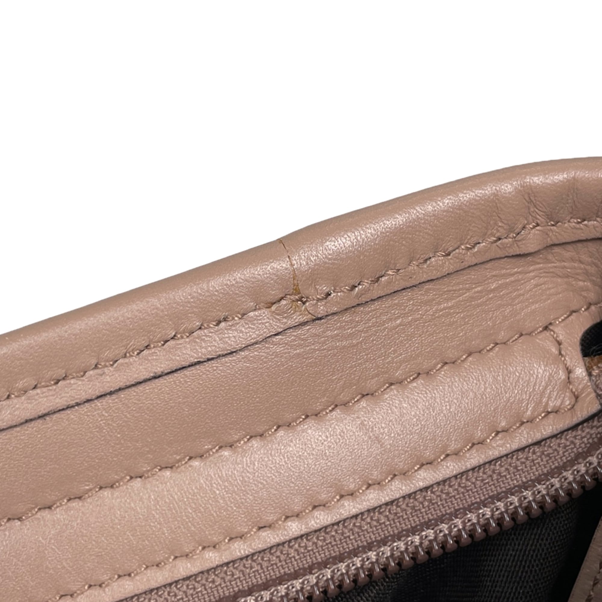 Gucci Gg Canvas Beige Pink Pink Beige Gg Canvas Leather Shoulder Bag (Pre-Owned)