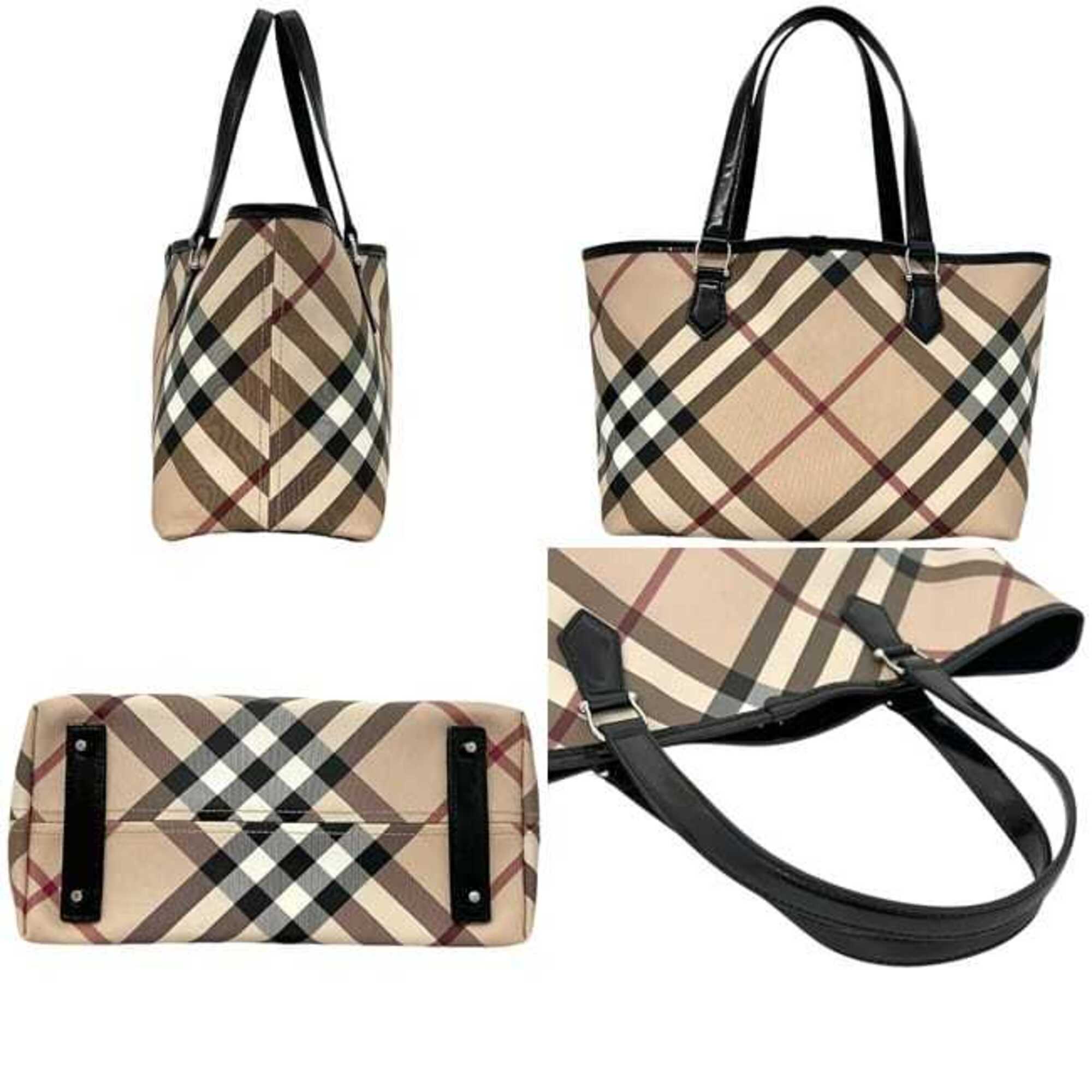 Burberry Beige Pvc Tote Bag (Pre-Owned)