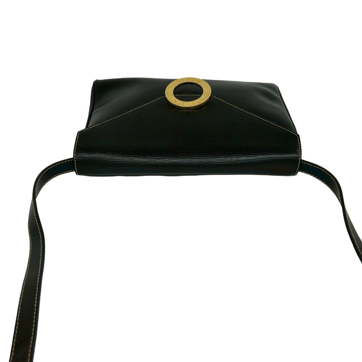 Celine Black Leather Pochette Shoulder Bag (Pre-Owned)