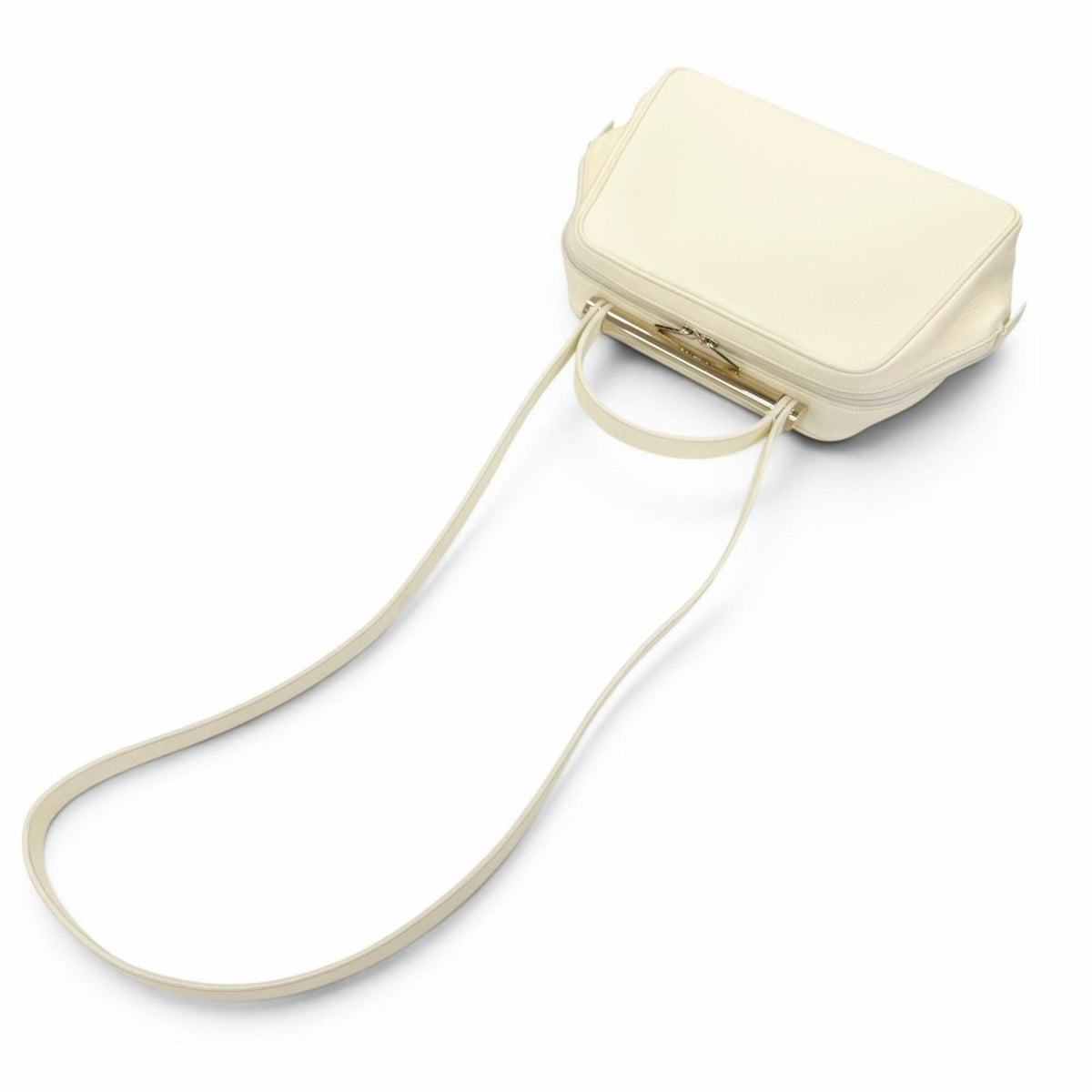 Valextra Ivory Leather Handbag Shoulder Bag (Pre-Owned)