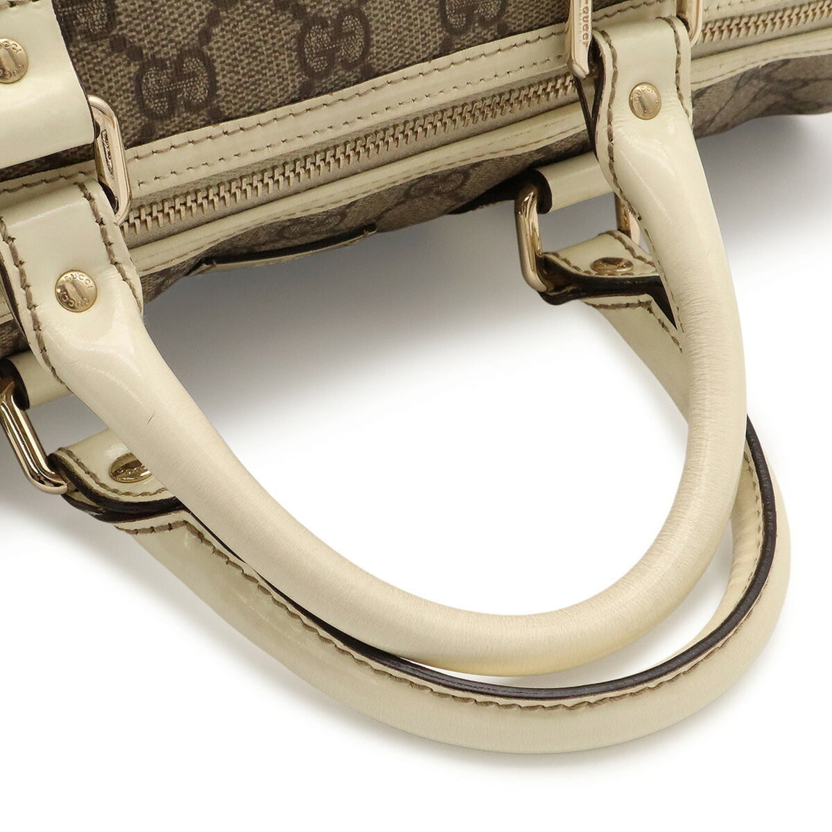 Gucci Cream Grayish Gg Supreme Handbag (Pre-Owned)