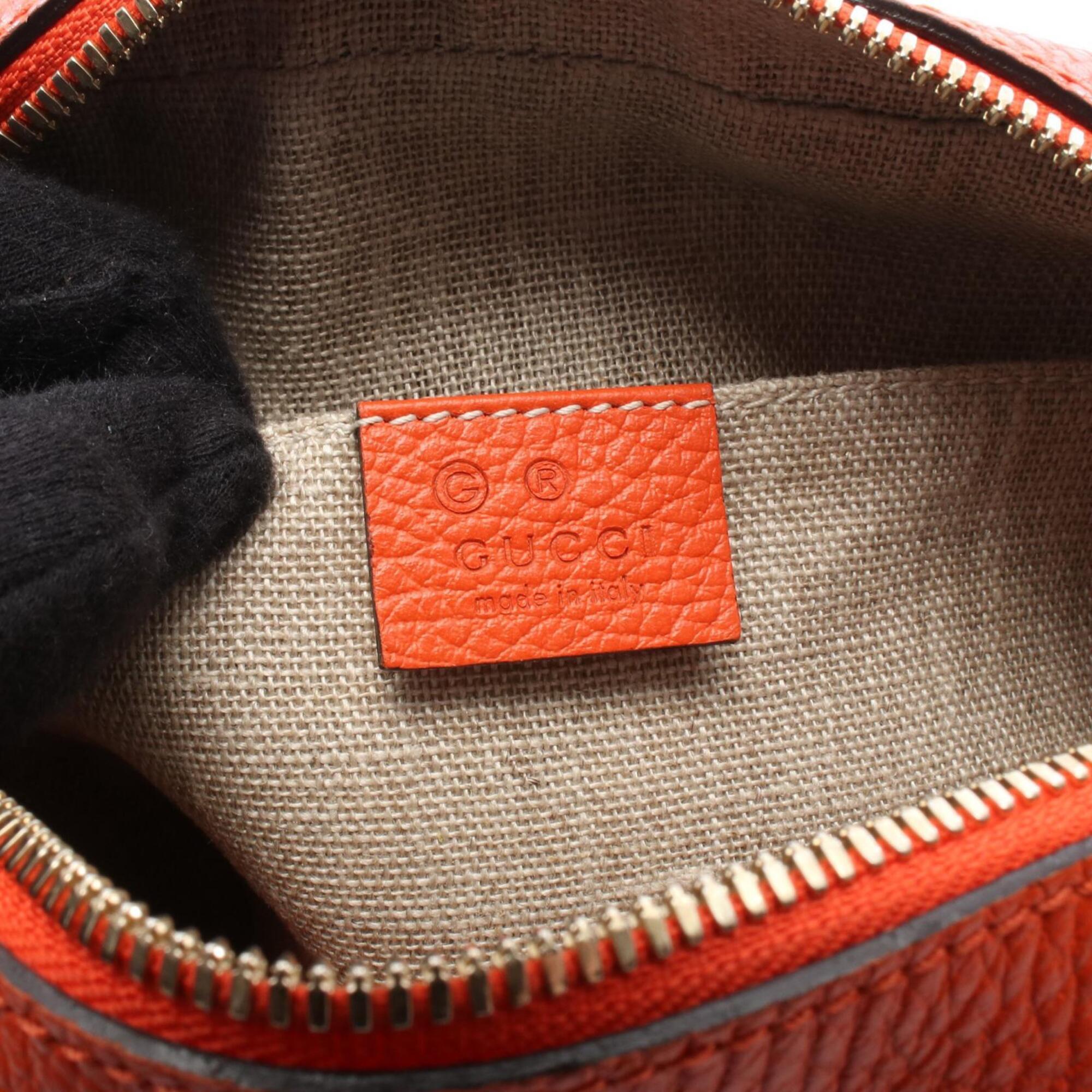 Gucci Beige Brown Orange Canvas Leather Handbag Shoulder Bag (Pre-Owned)