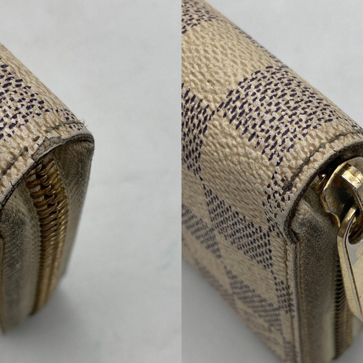 Louis Vuitton Damier Azur Gray Ivory Damier Canvas Long Wallet (Bi-Fold) (Pre-Owned)