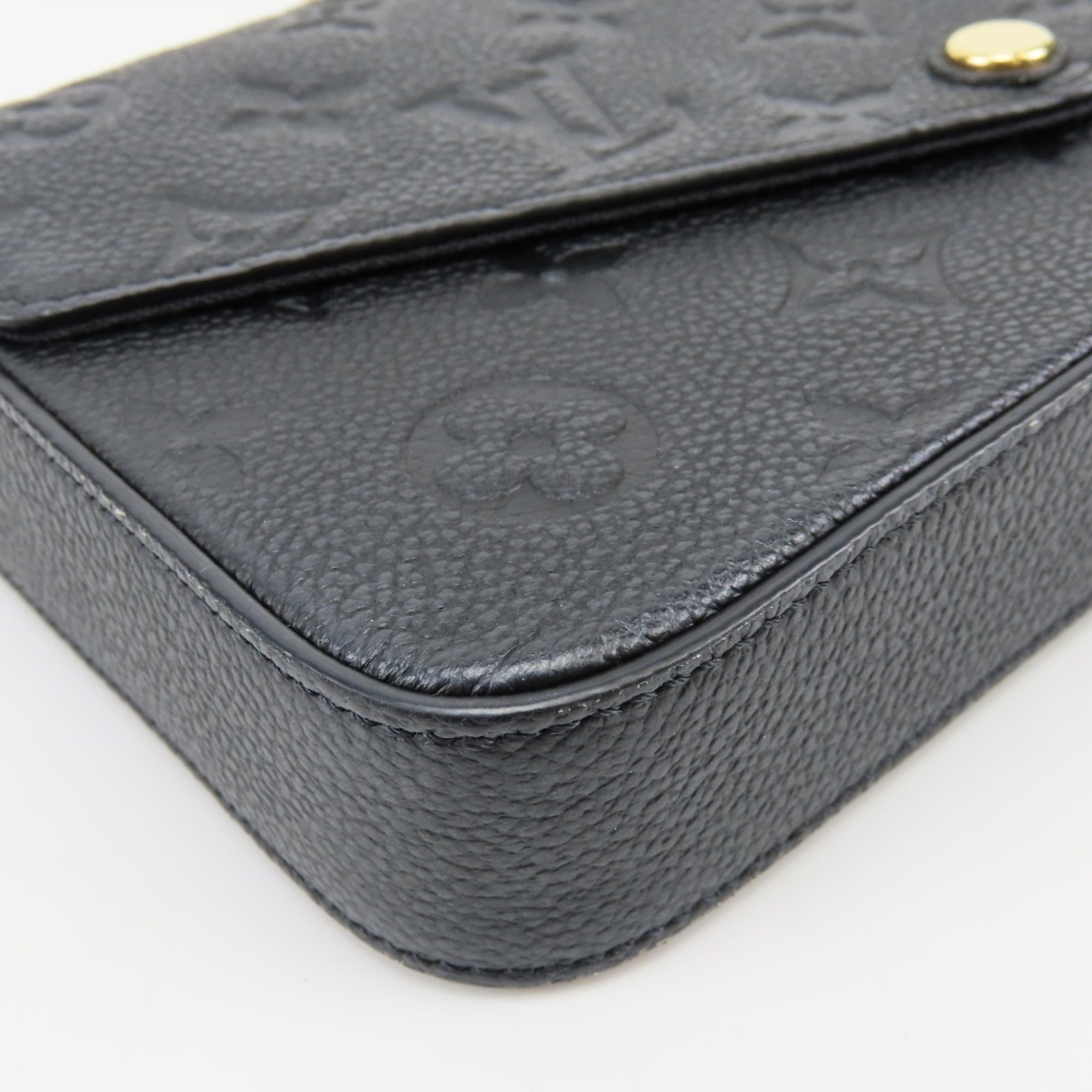 Louis Vuitton Noir Monogram Empreinte Pouch Shoulder Bag (Pre-Owned)