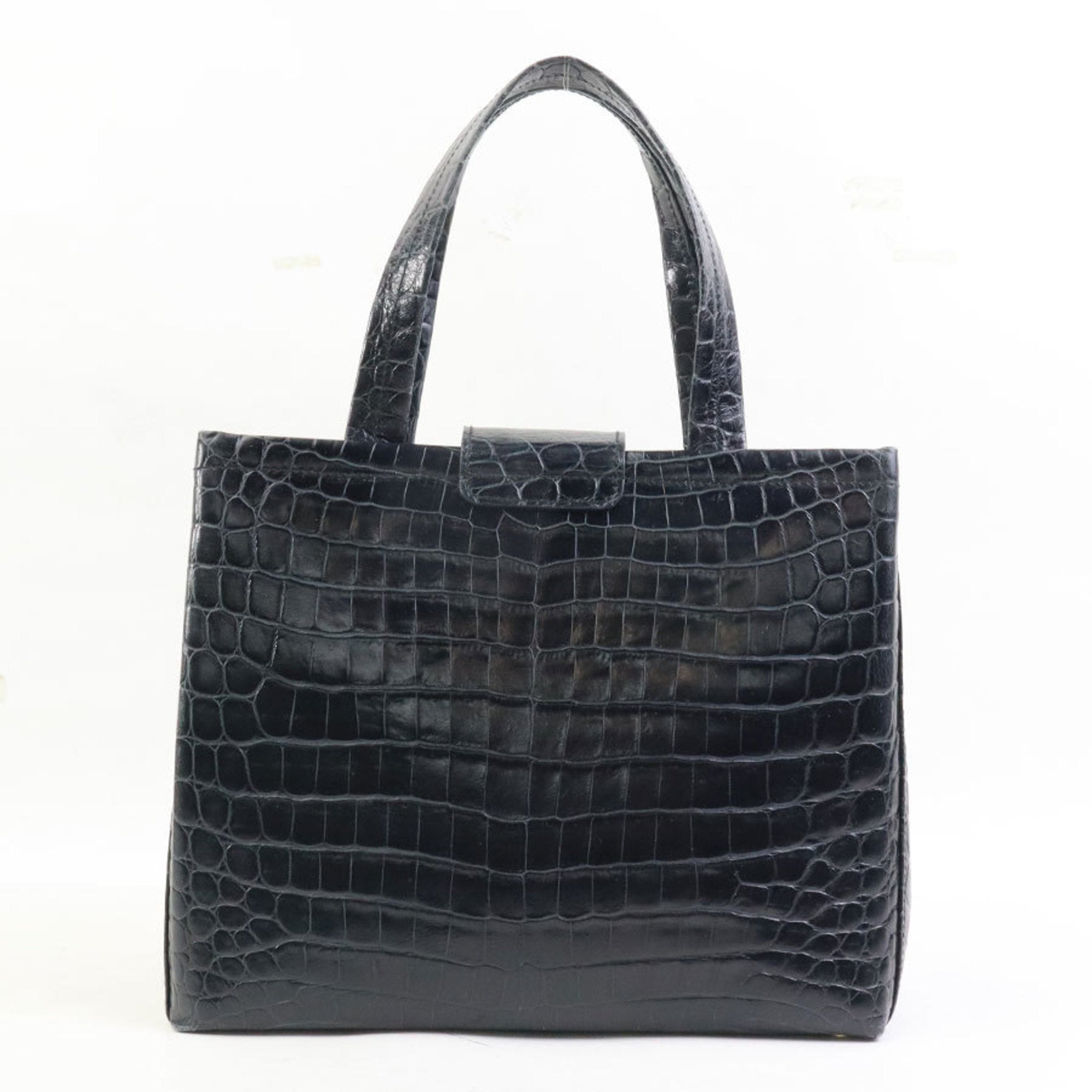 Salvatore Ferragamo Black Leather Handbag Shoulder Bag (Pre-Owned)