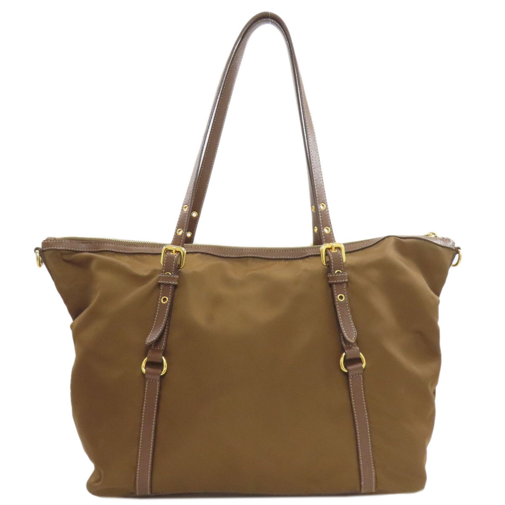 Prada Brown Nylon Handbag (Pre-Owned)