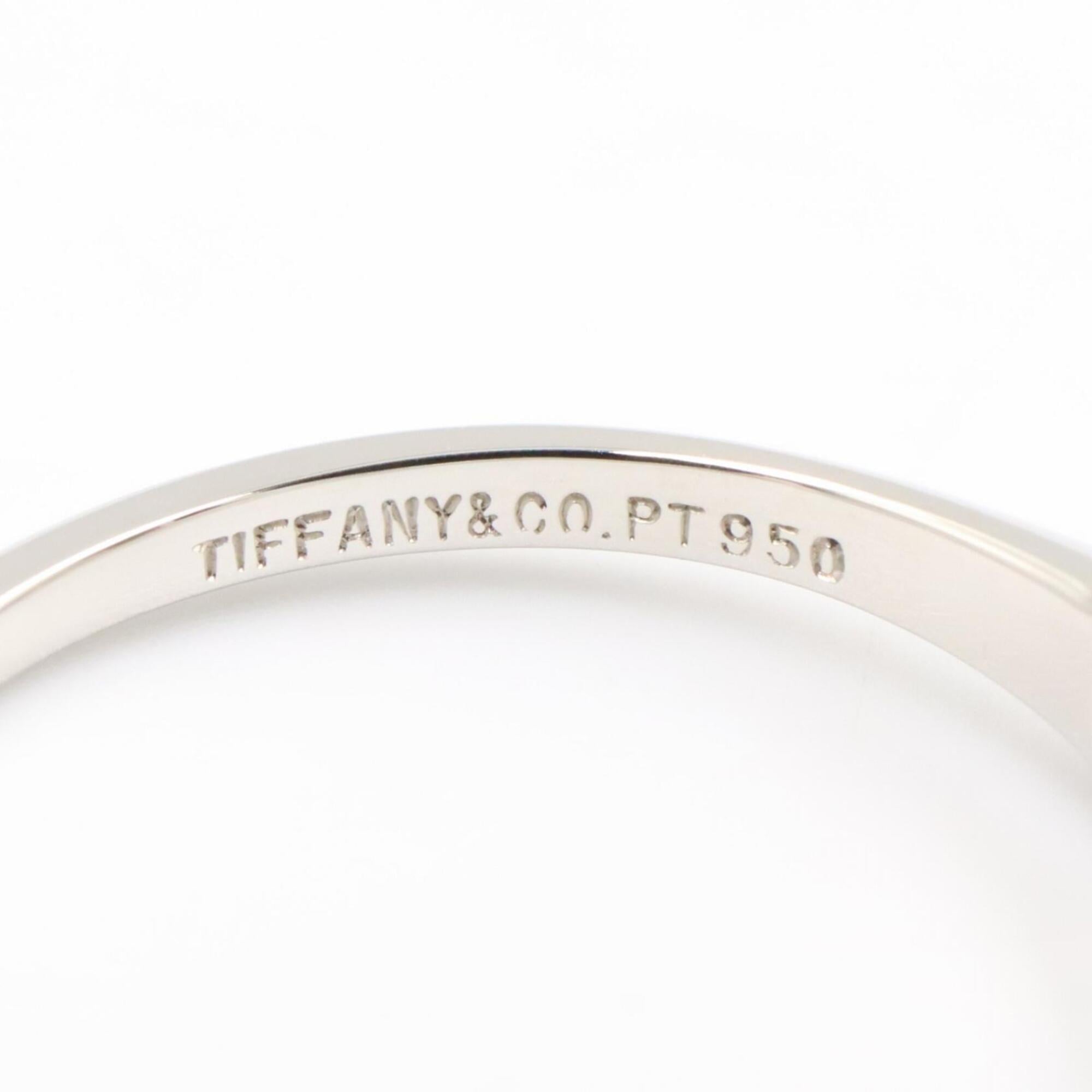 Tiffany Silver Clear Platinum 950 Band Ring (Pre-Owned)