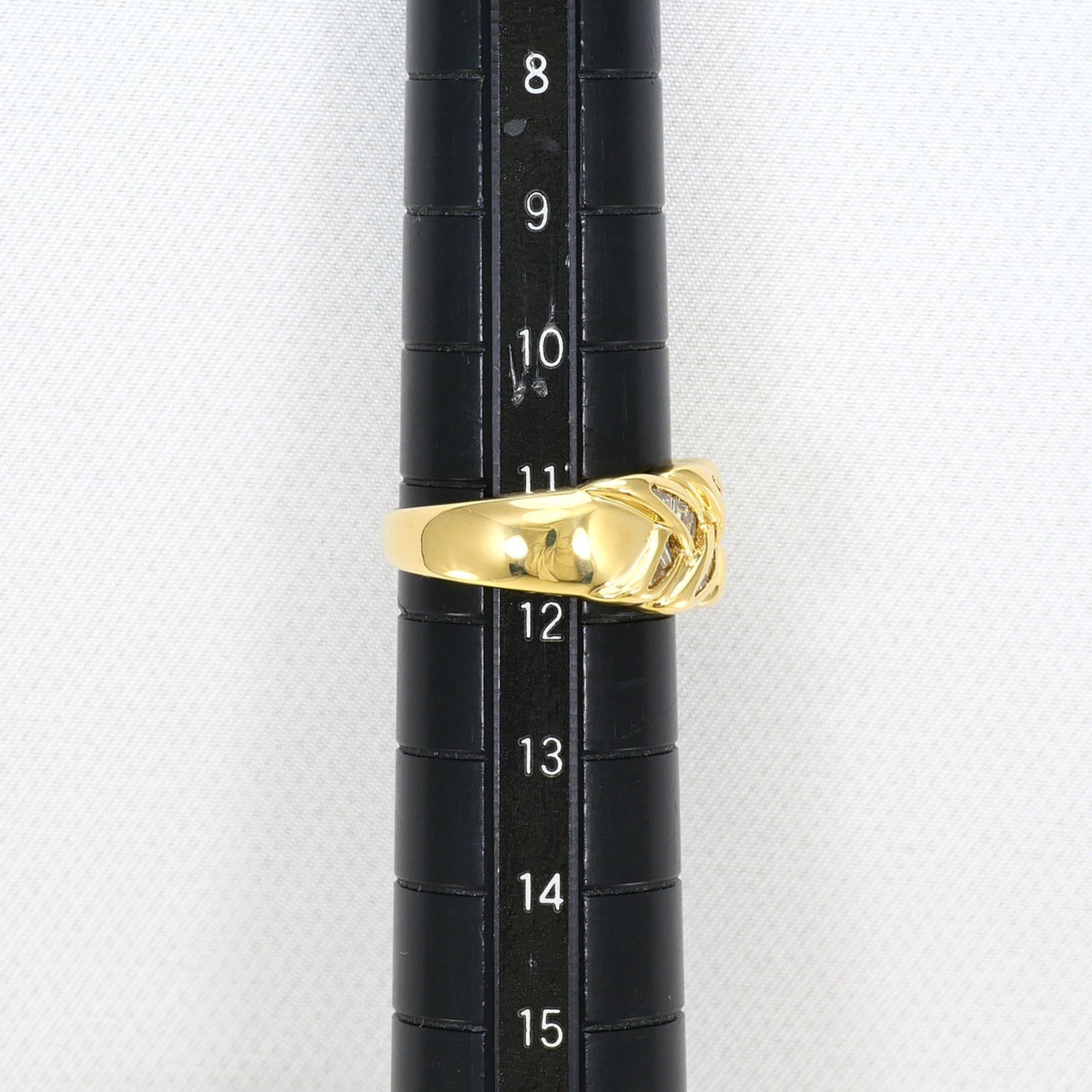 Unbranded Brown Yellow Gold Yellow Gold (18K) Band Ring (Pre-Owned)