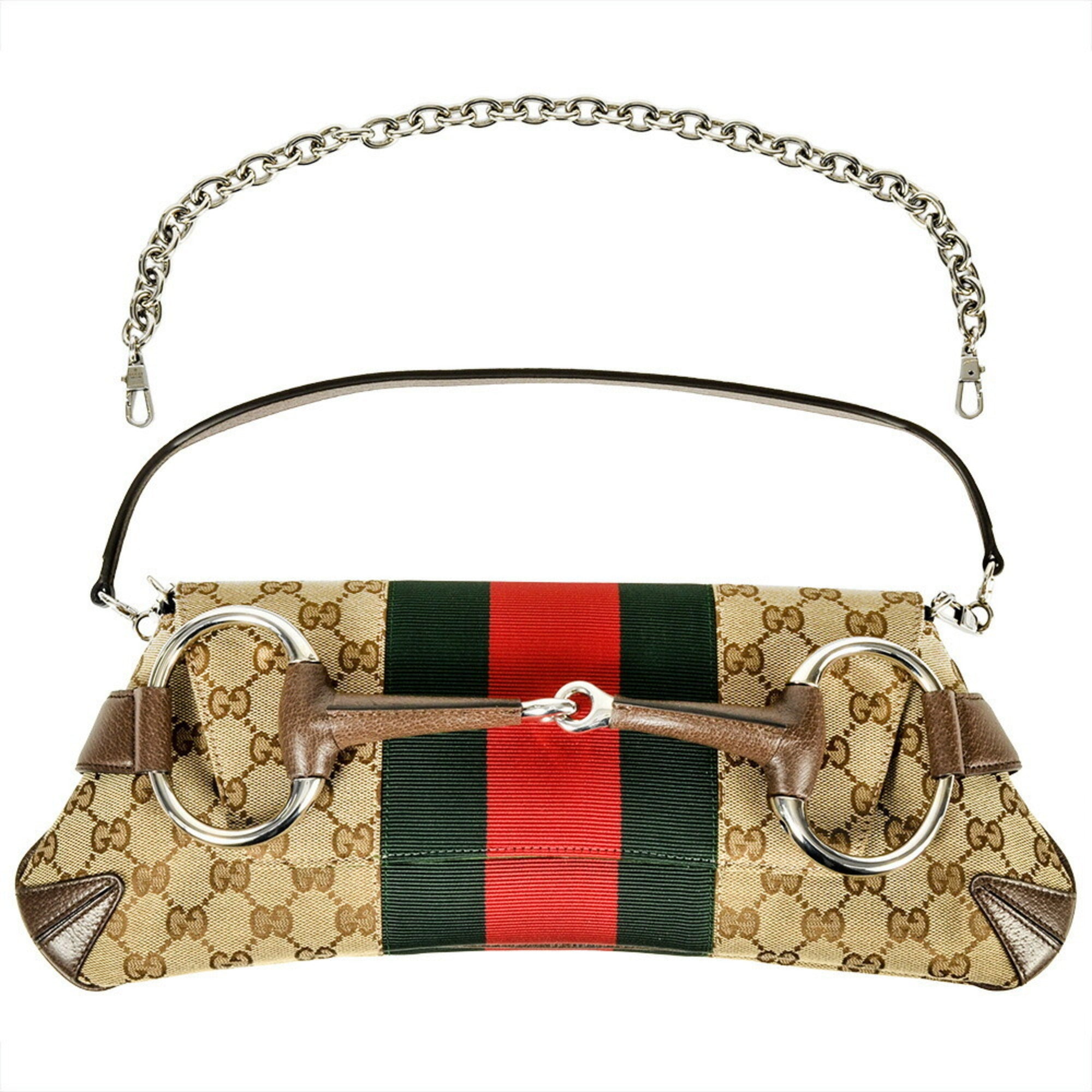 Gucci Beige Gg Canvas Handbag (Pre-Owned)