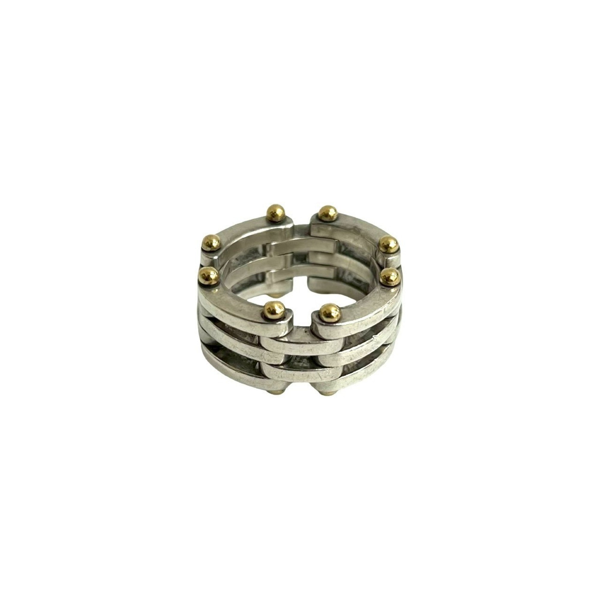 Tiffany Gold Silver Gold (18K) Silver 925 Band Ring (Pre-Owned)
