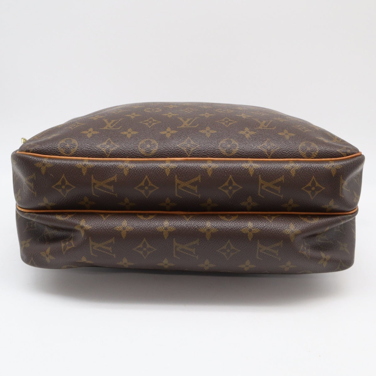 Louis Vuitton Beige Brown Monogram Coated Canvas Leather Shoulder Bag (Pre-Owned)