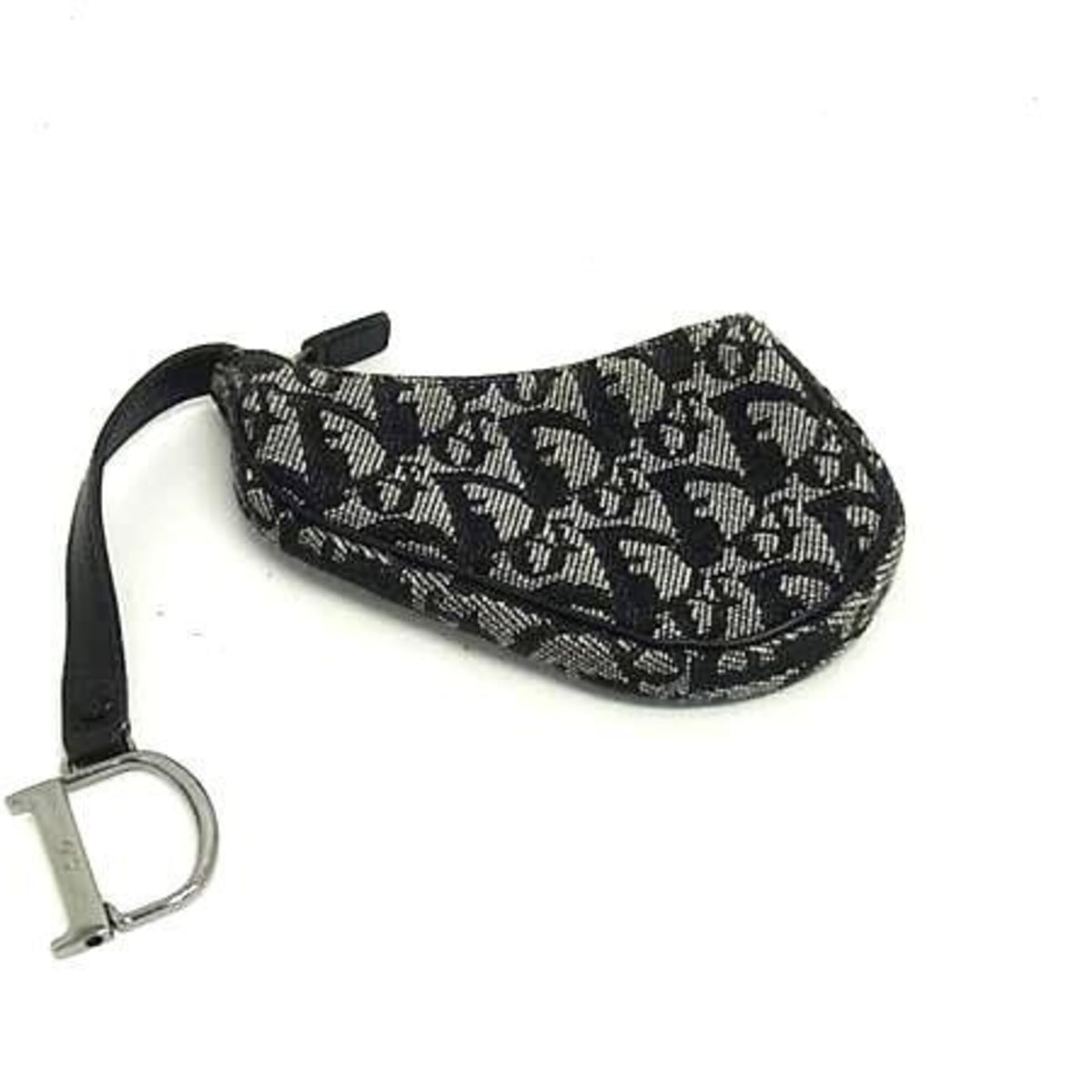 Christian Dior Trotter Black Canvas Coin Purse/Coin Case (Pre-Owned)