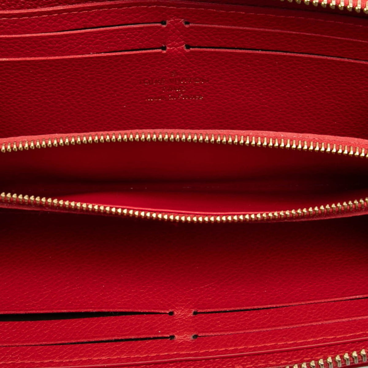 Louis Vuitton Marine Rouge Navy Leather Long Wallet (Bi-Fold) (Pre-Owned)