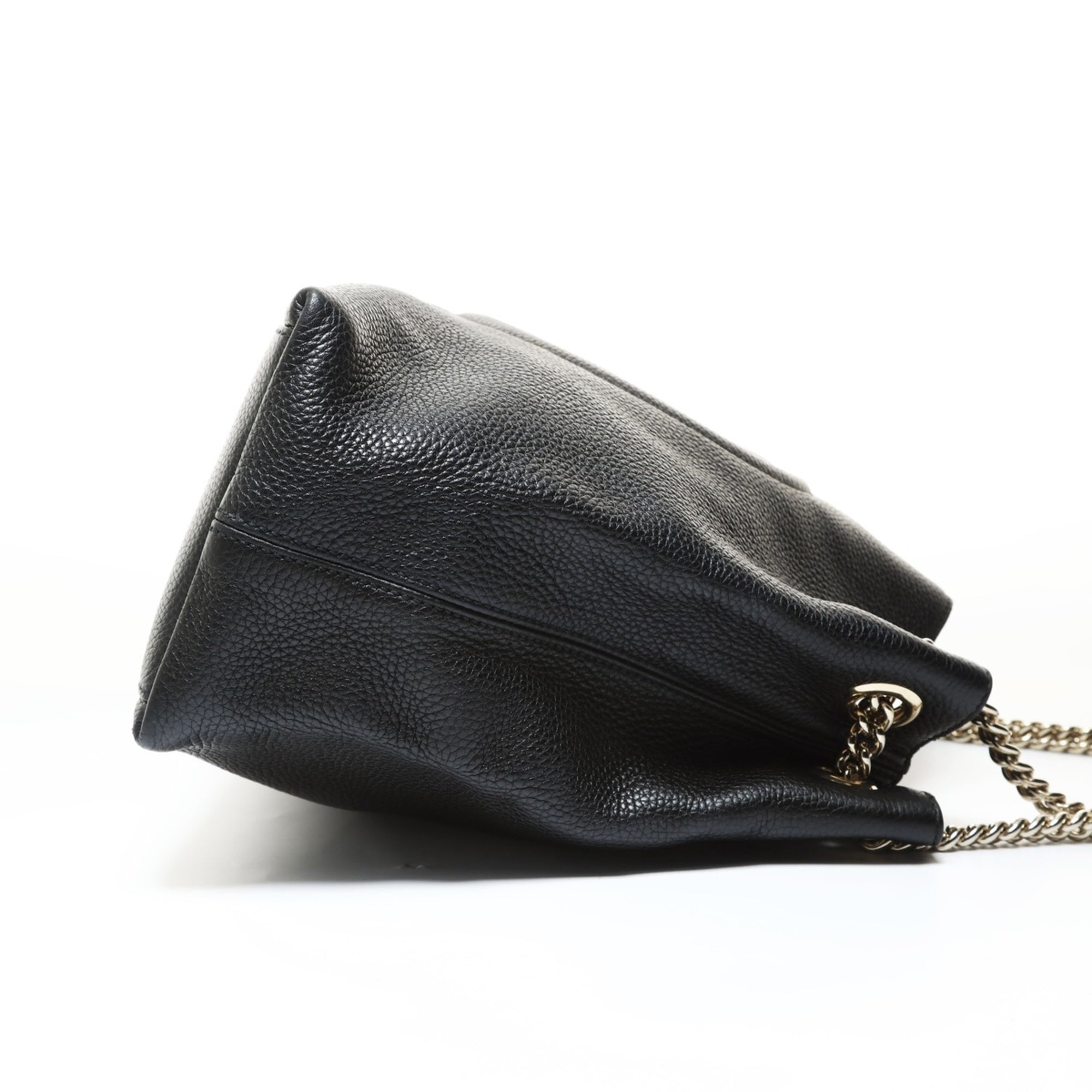 Gucci Soho Black Leather Shoulder Bag (Pre-Owned)
