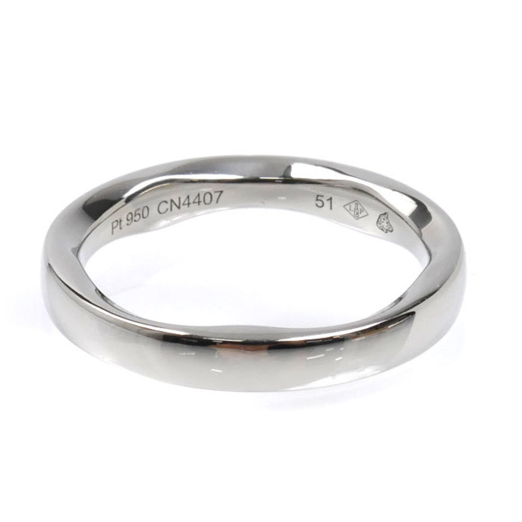 Chanel Platinum 950 Band Ring (Pre-Owned)