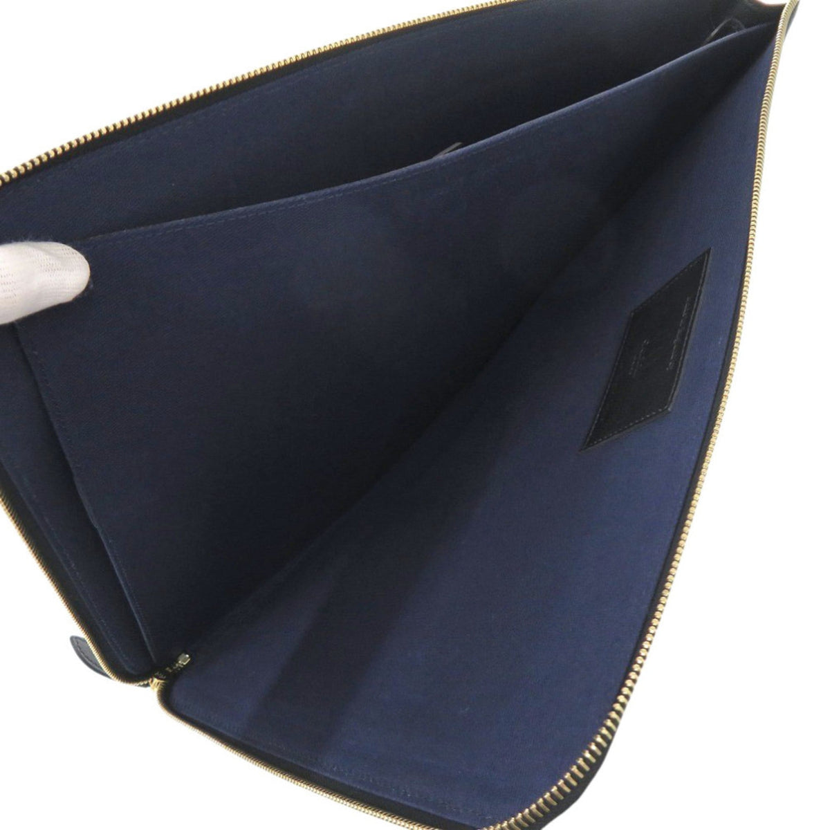 Dunhill Black Leather Clutch Bag (Pre-Owned)