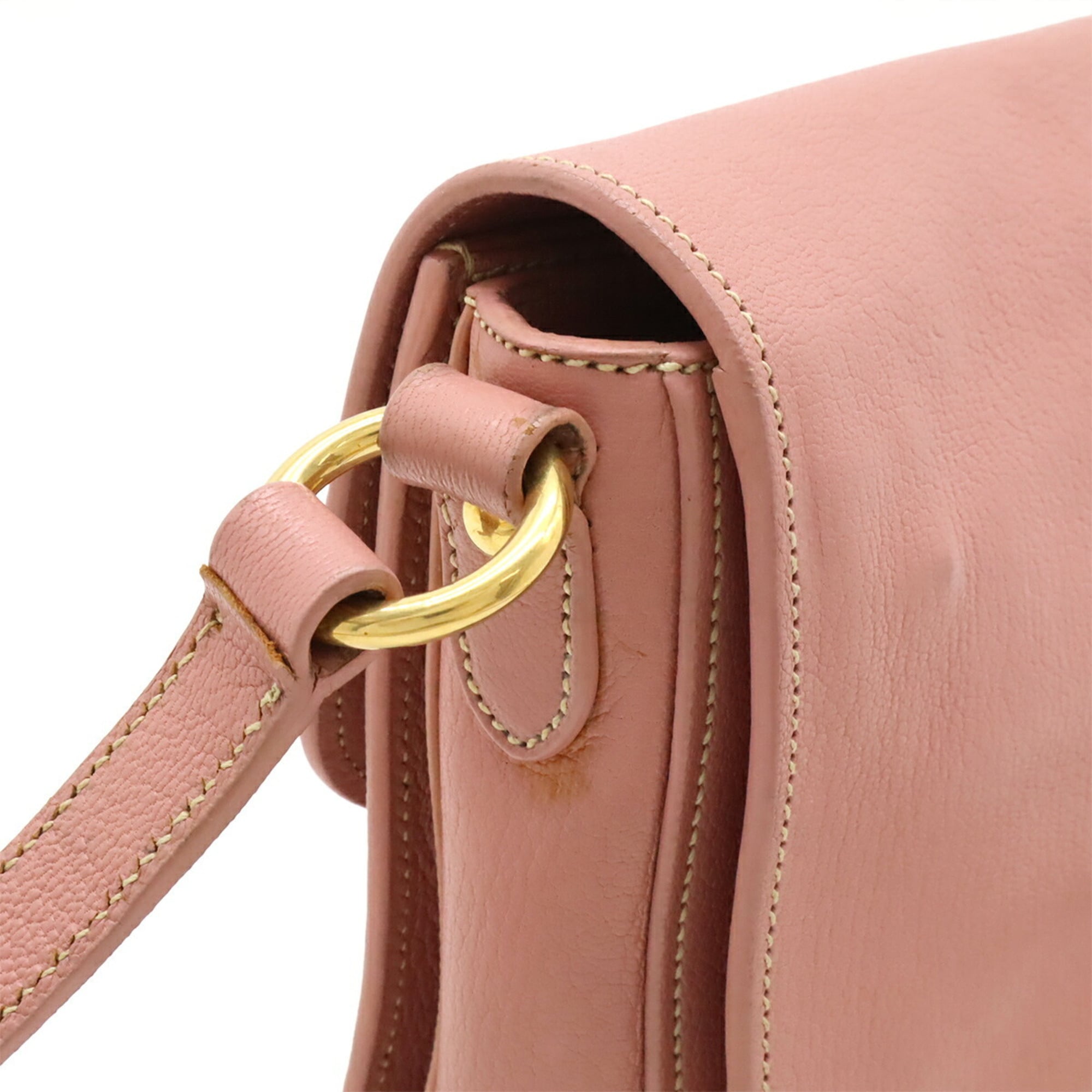 Miu Miu Pink Leather Pochette Shoulder Bag (Pre-Owned)