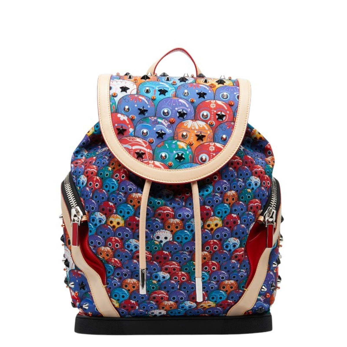 Christian Louboutin Multi-Color Nylon Leather Rubber Backpack (Pre-Owned)