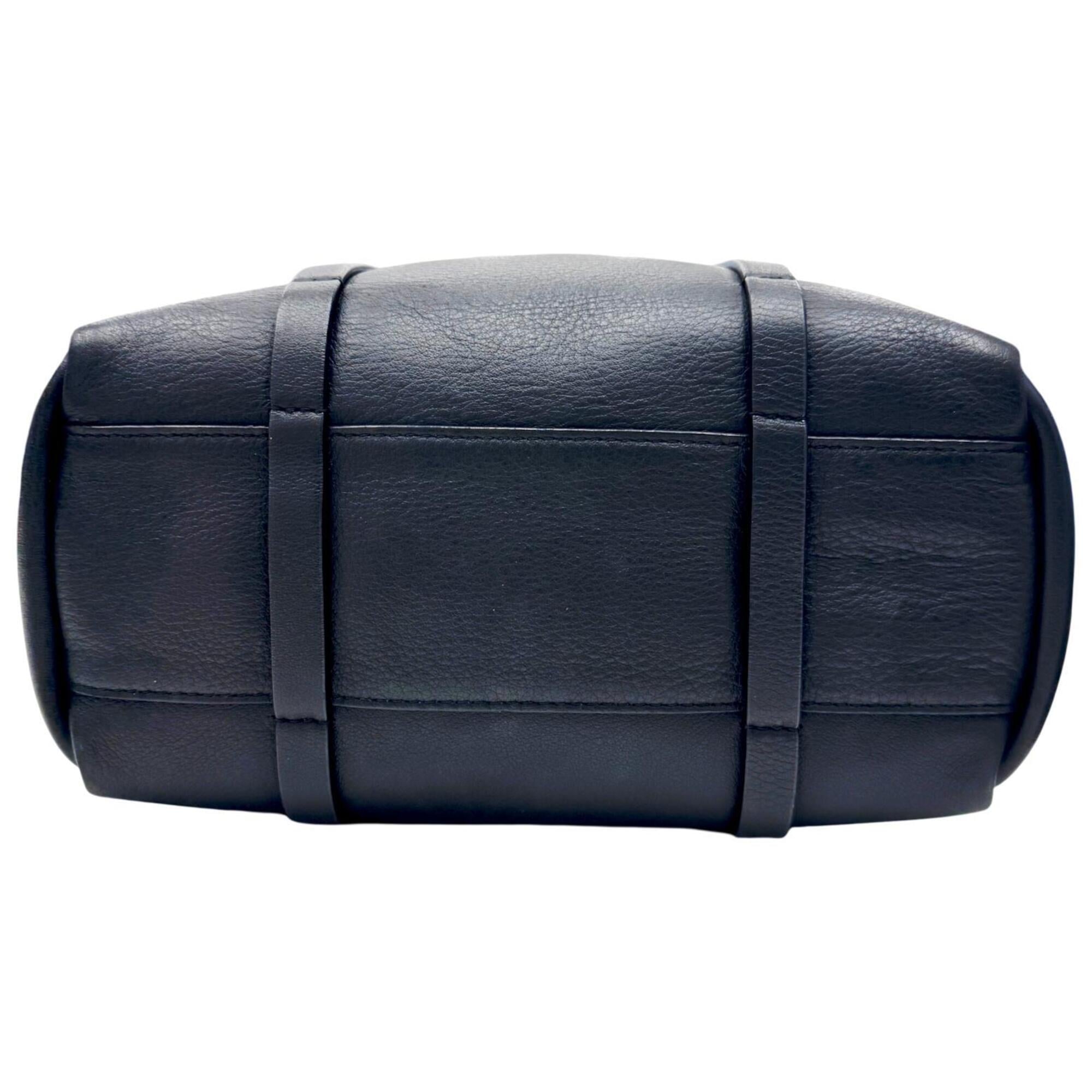 Balenciaga Black Leather Pouch Tote Bag (Pre-Owned)