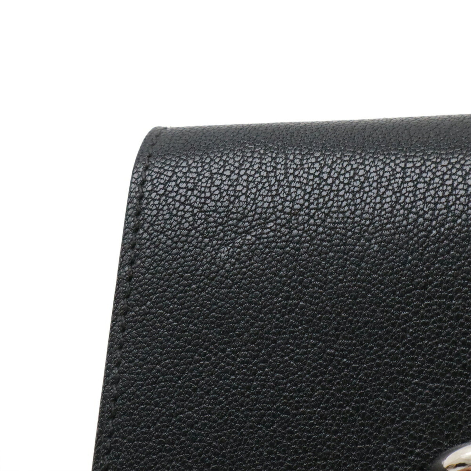 Hermes Black Leather Clutch Bag Pochette Shoulder Bag (Pre-Owned)