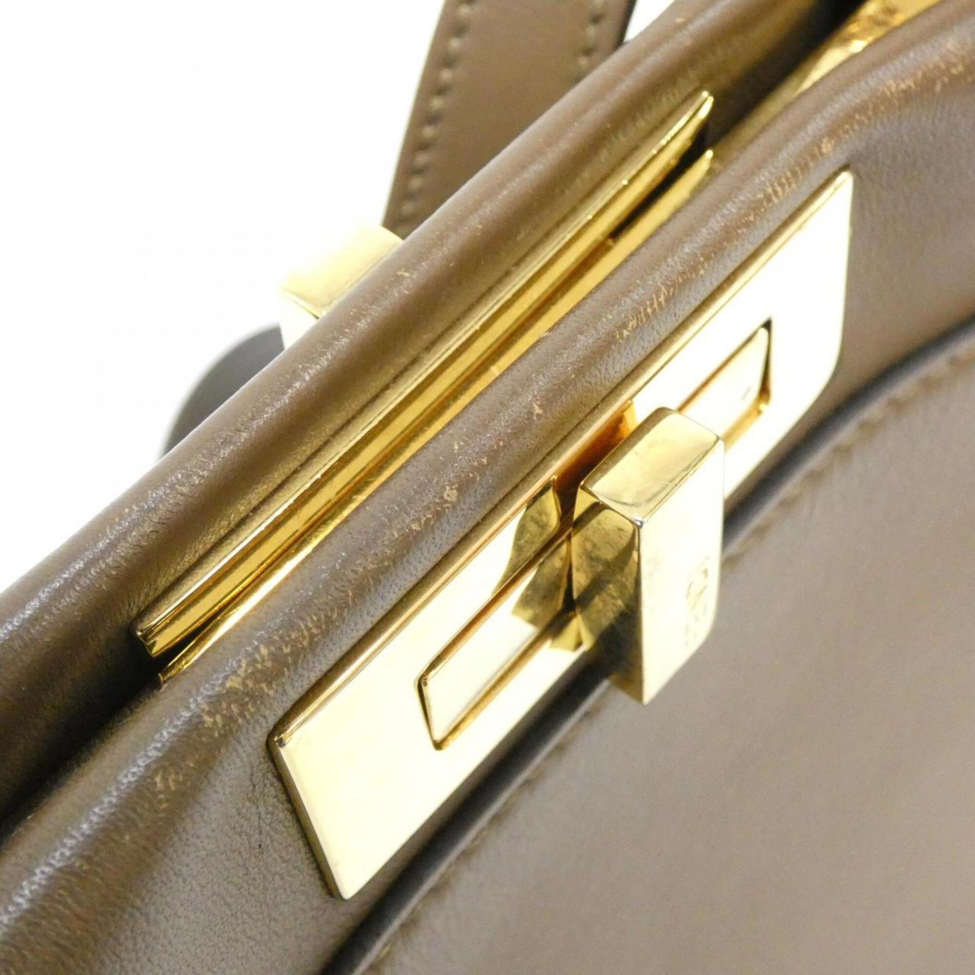 Fendi Brown Leather Handbag (Pre-Owned)