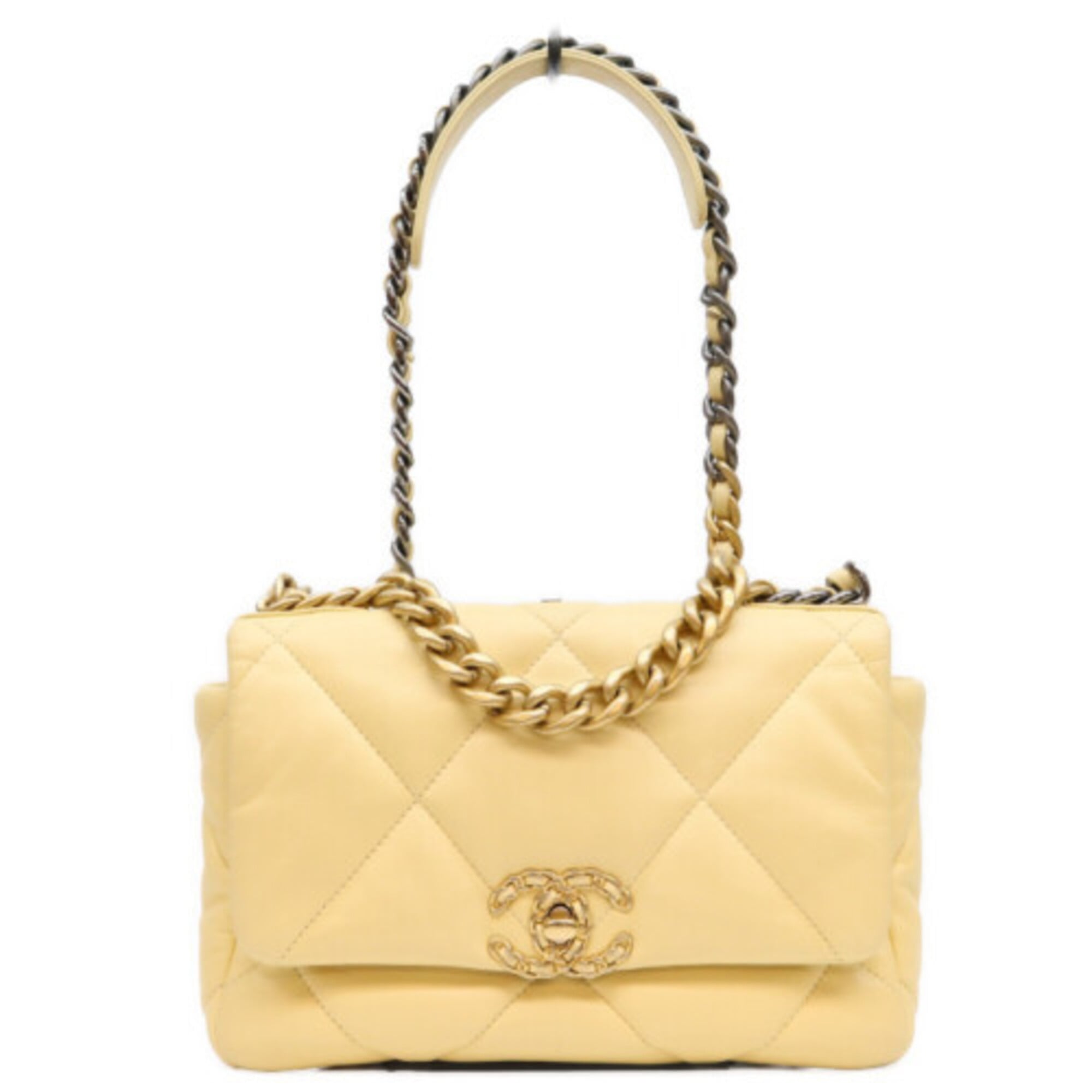 Chanel Yellow Leather Shoulder Bag (Pre-Owned)