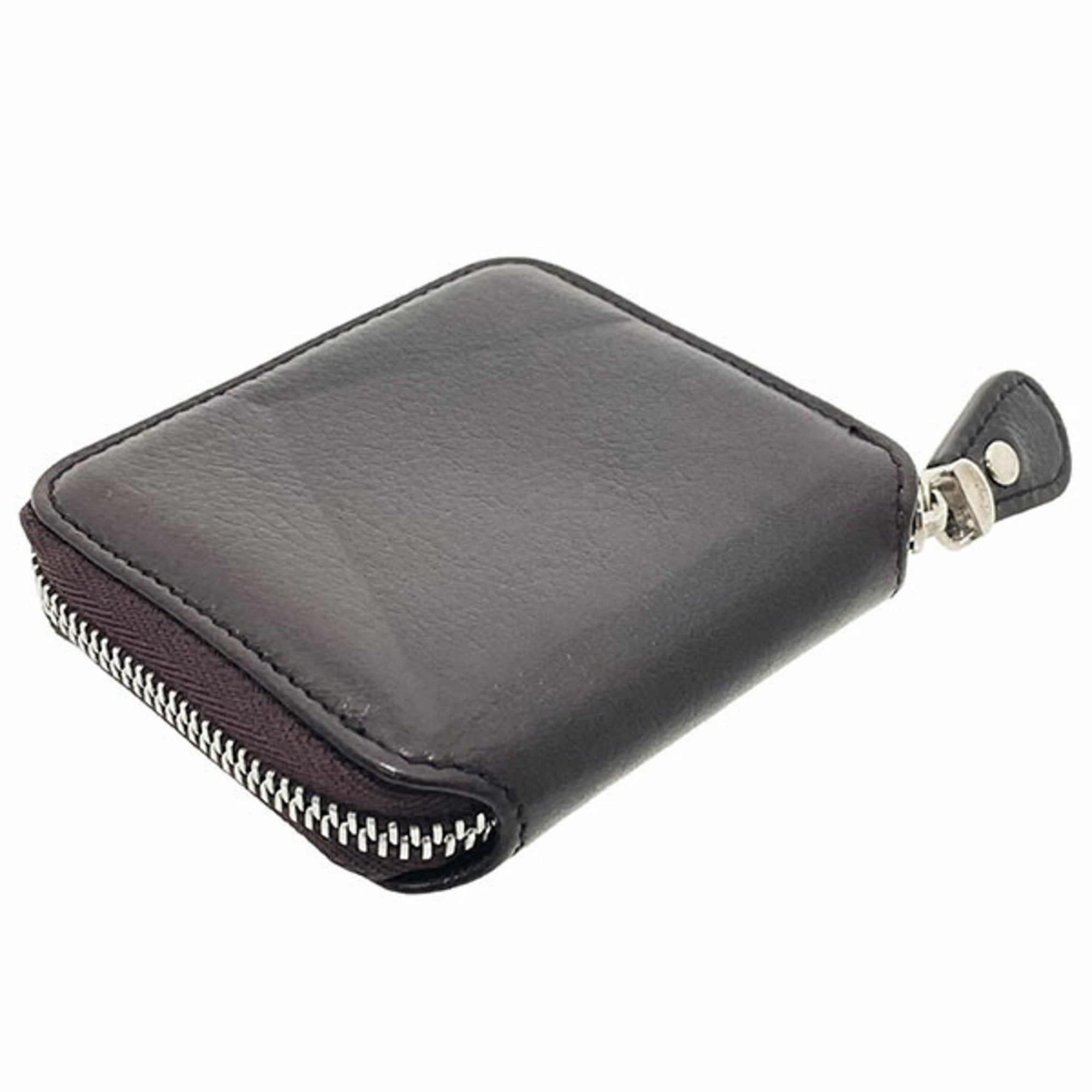 Salvatore Ferragamo Vara Dark Brown Leather Coin Purse/Coin Case (Pre-Owned)