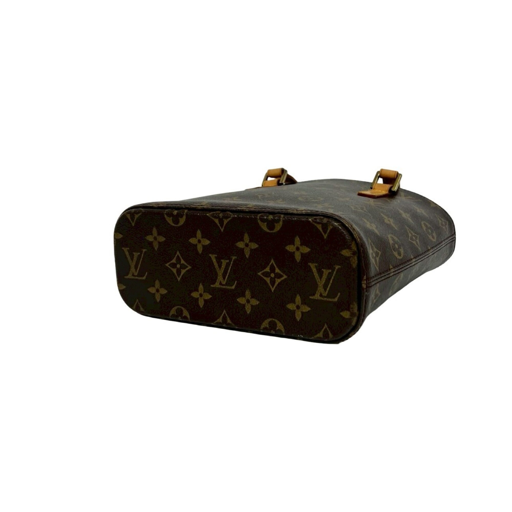 Louis Vuitton Brown Leather Pvc Handbag Tote Bag (Pre-Owned)