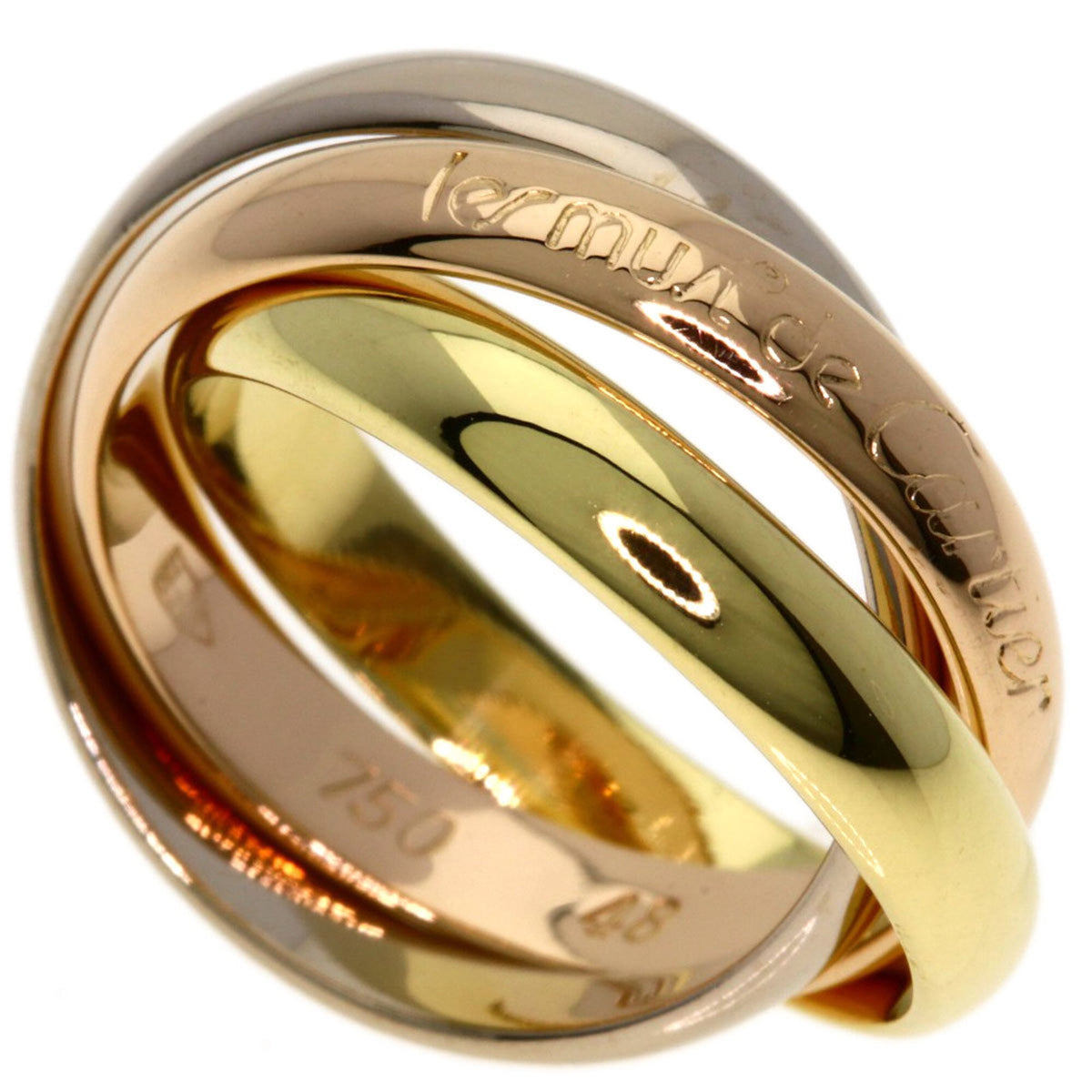 Cartier Trinity Yellow Gold (18K) Pink Gold (18K) White Gold (18K) Band Ring (Pre-Owned)