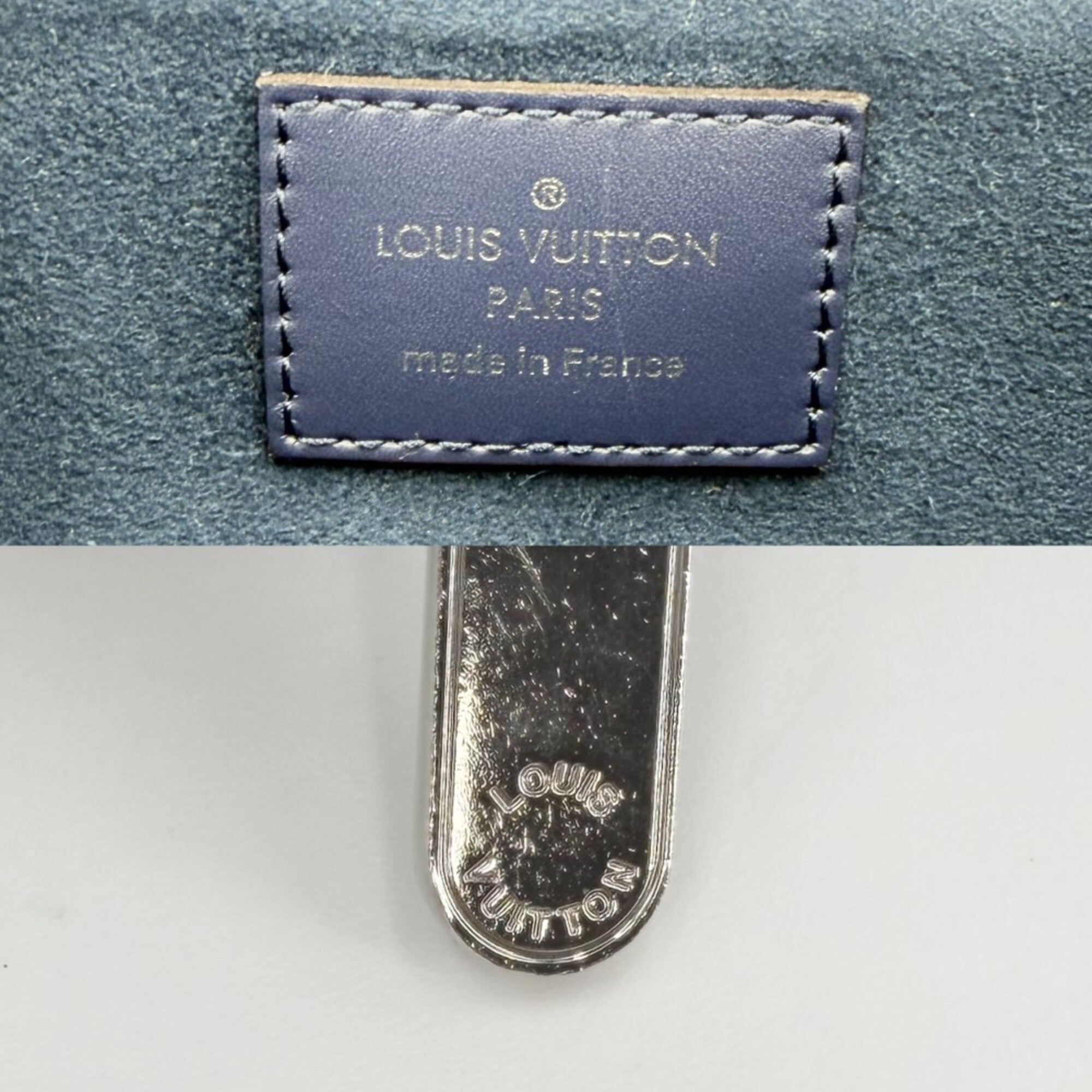 Louis Vuitton Blue Monogram Pochette Shoulder Bag (Pre-Owned)