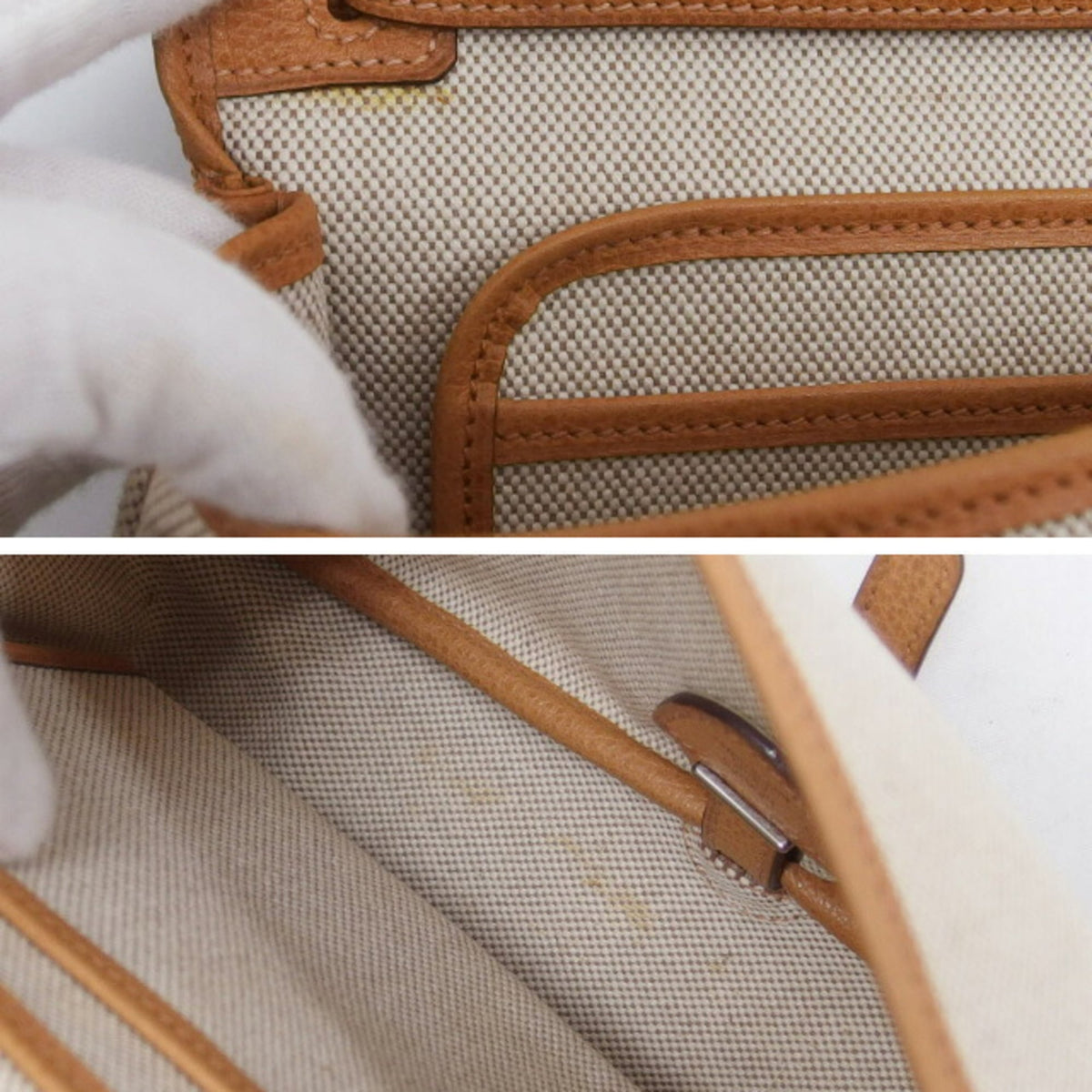 Hermes Colorado Light Beige Natural Toile H Clutch Bag Shoulder Bag (Pre-Owned)