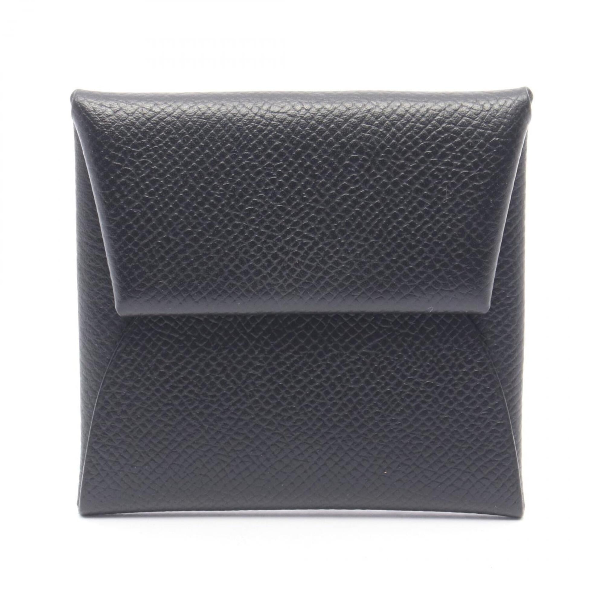 Hermes Black Epsom Leather Leather Coin Purse/Coin Case (Pre-Owned)