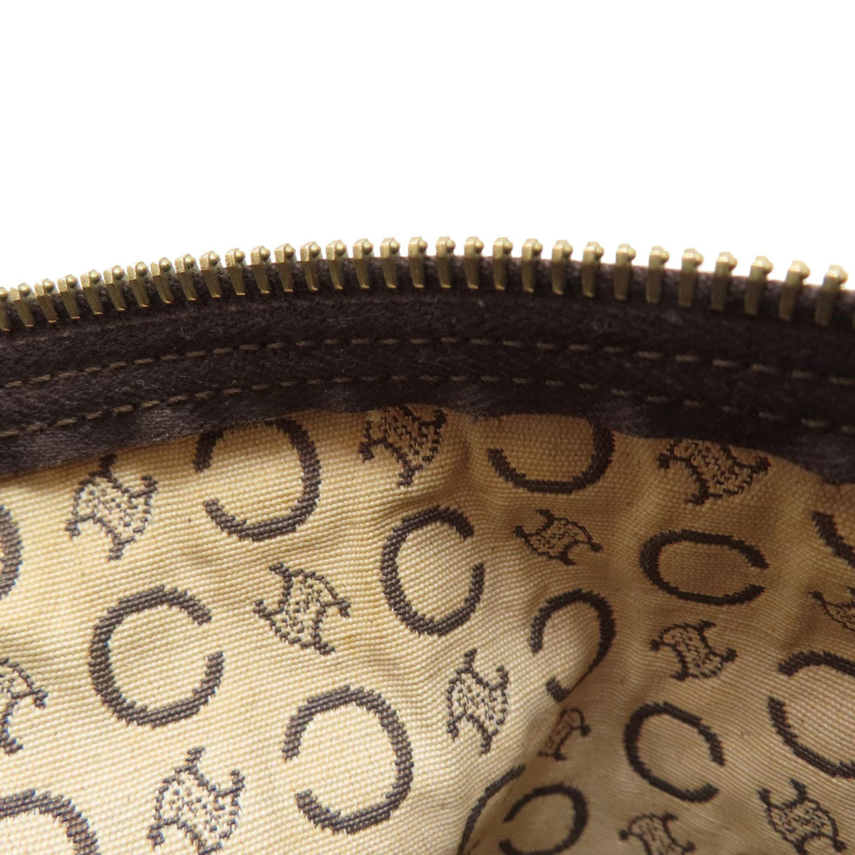 Celine Brown Canvas Handbag (Pre-Owned)