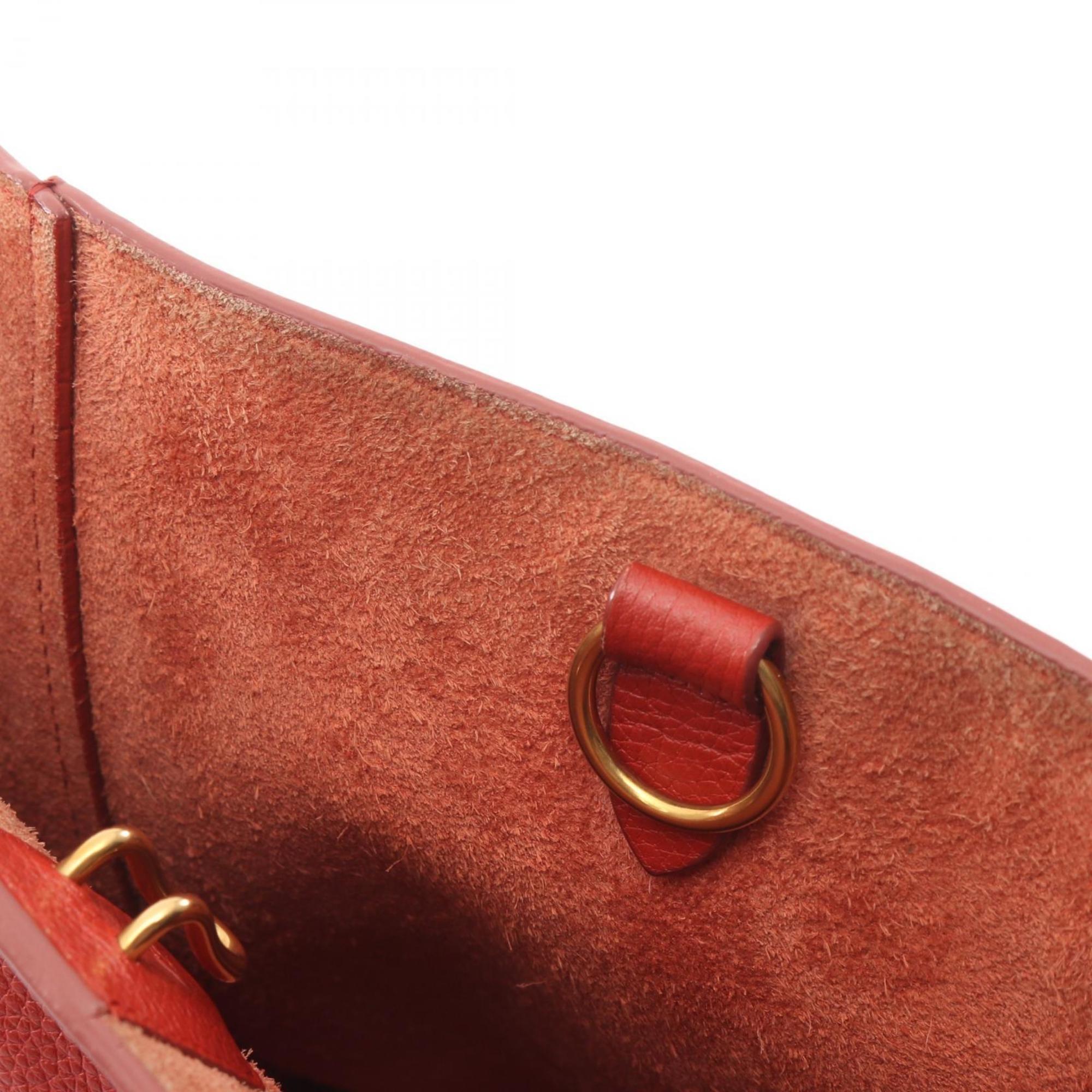 Celine Red Color Leather Handbag Shoulder Bag (Pre-Owned)