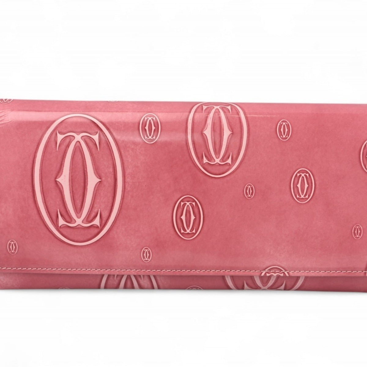 Cartier Pink Leather Long Wallet (Bi-Fold) (Pre-Owned)
