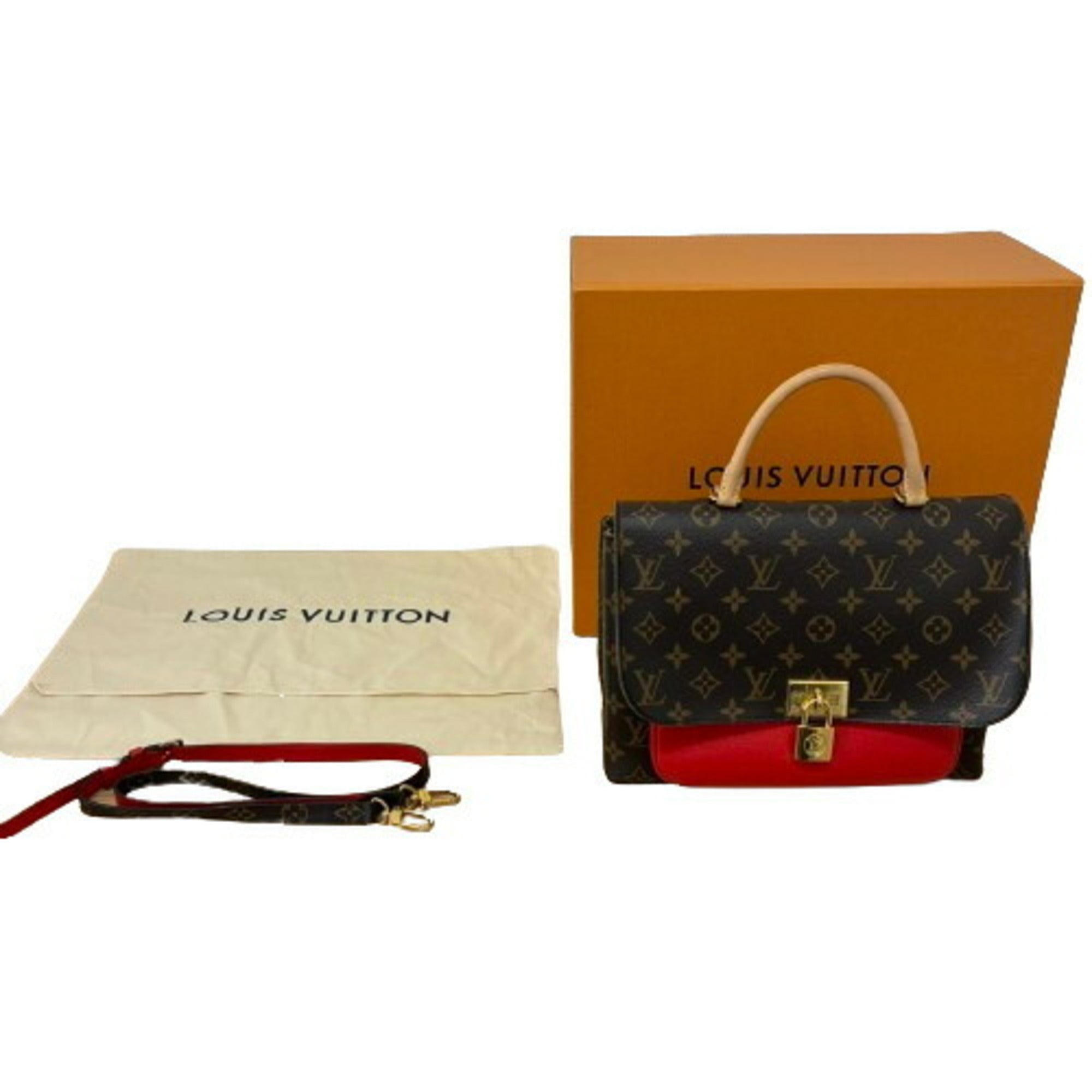 Louis Vuitton Monogram Brown Red Color Monogram Shoulder Bag (Pre-Owned)