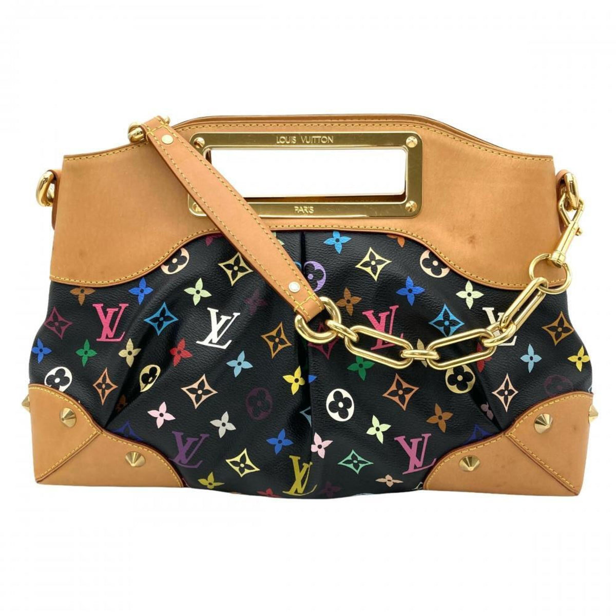 Louis Vuitton Monogram Multicolore Black Coated Canvas Handbag (Pre-Owned)